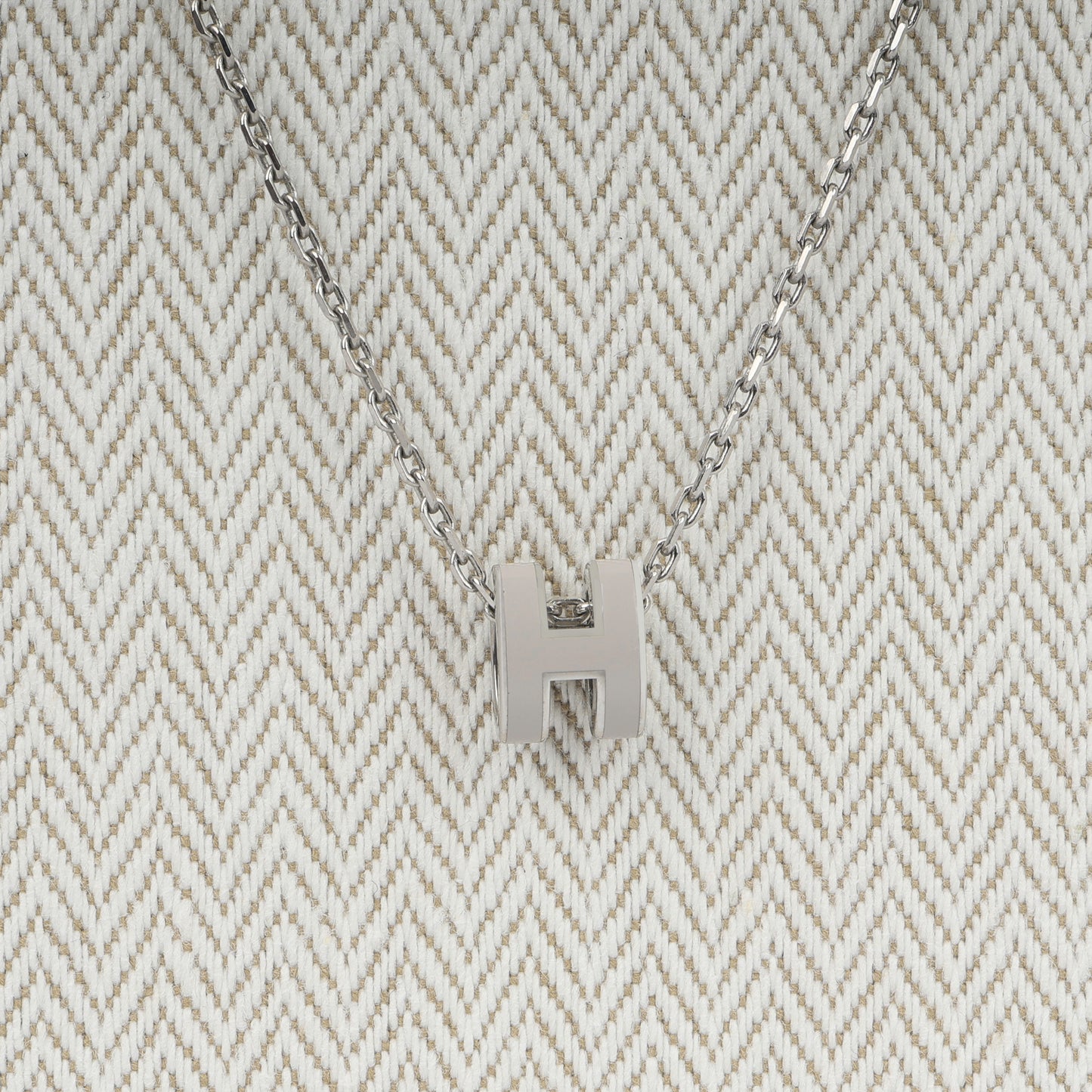 Mini Pop H Pendant - Palladium / Marron Glace