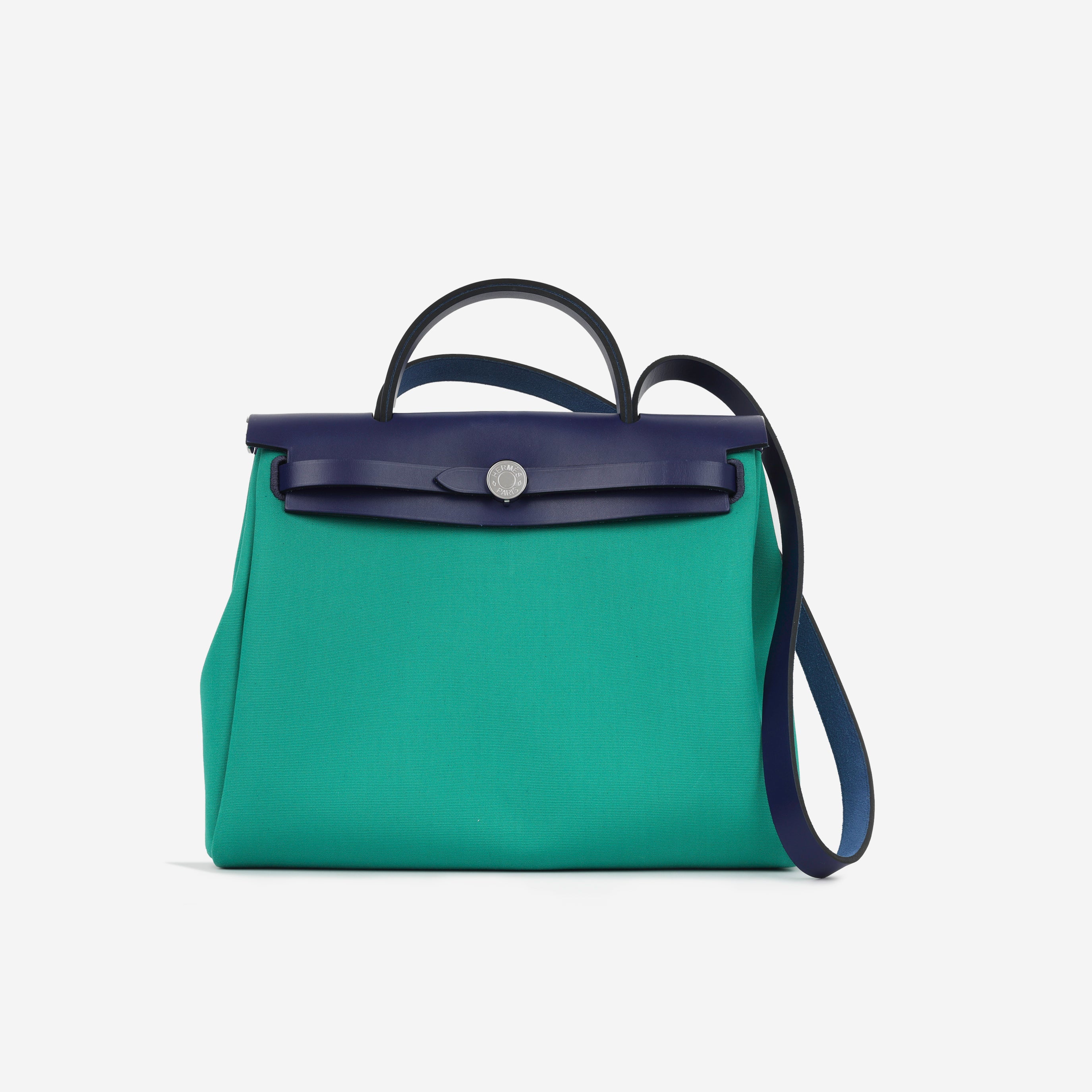 Hermes Herbag 31 - Vert Jade Canvas / Blue Saphir Hunter - 2022