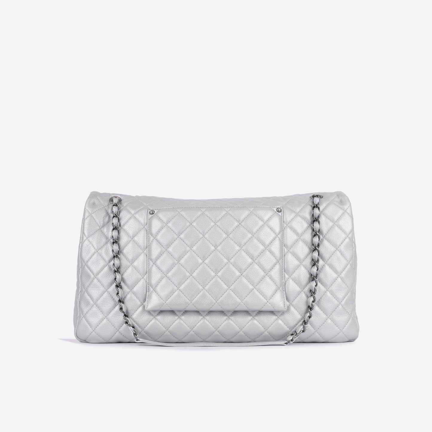 Chanel XXL Airline Flap - Silver Calfskin | Ruthenium Hardware