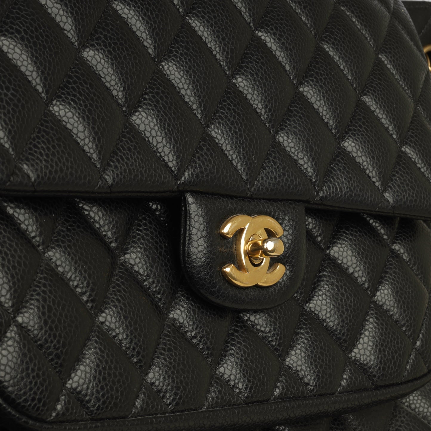 Chanel Classic Flap Shopping Tote - Black Caviar | Antique Gold Hardware