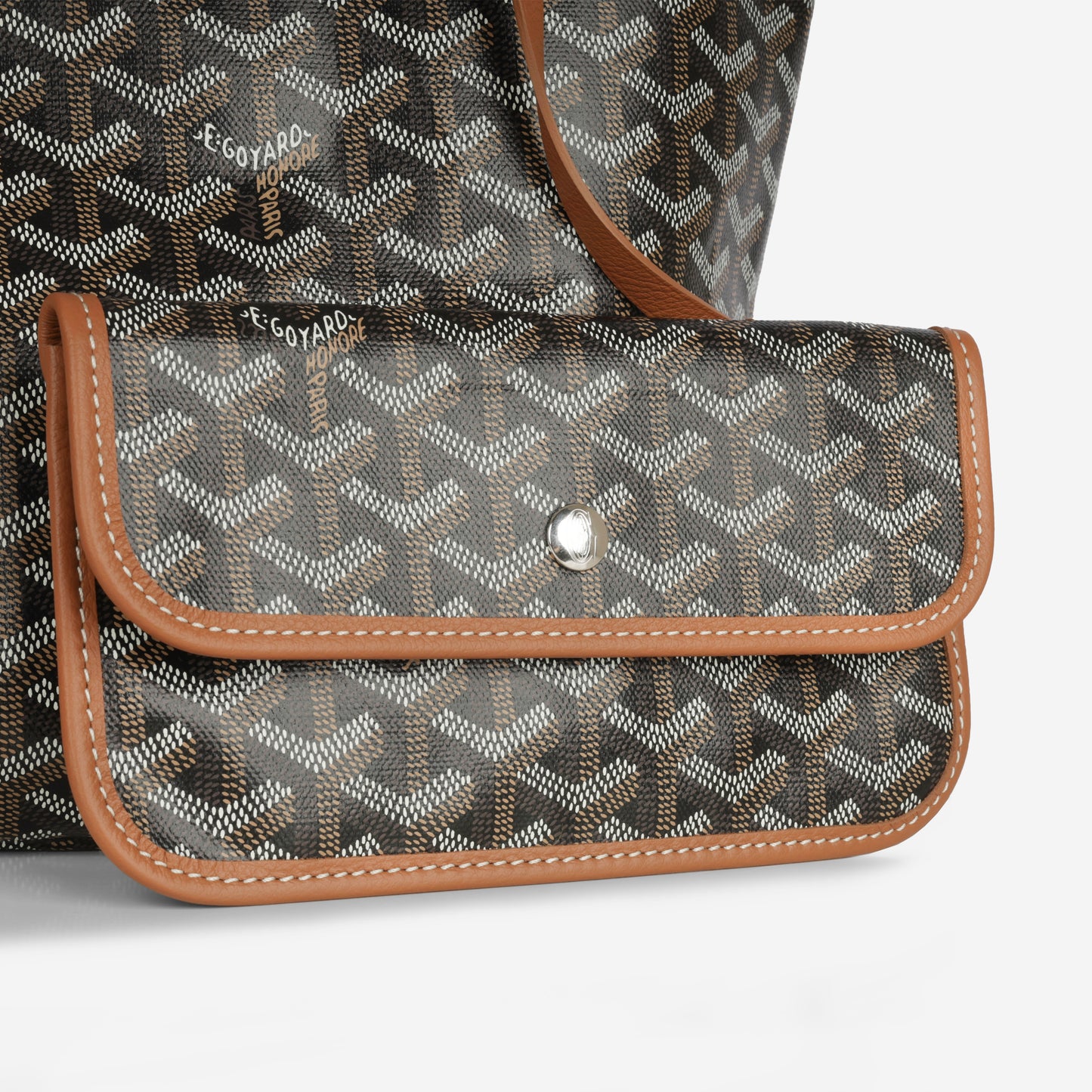 Goyard - Saint Louis PM - Black / Tan Goyardine | Palladium Hardware