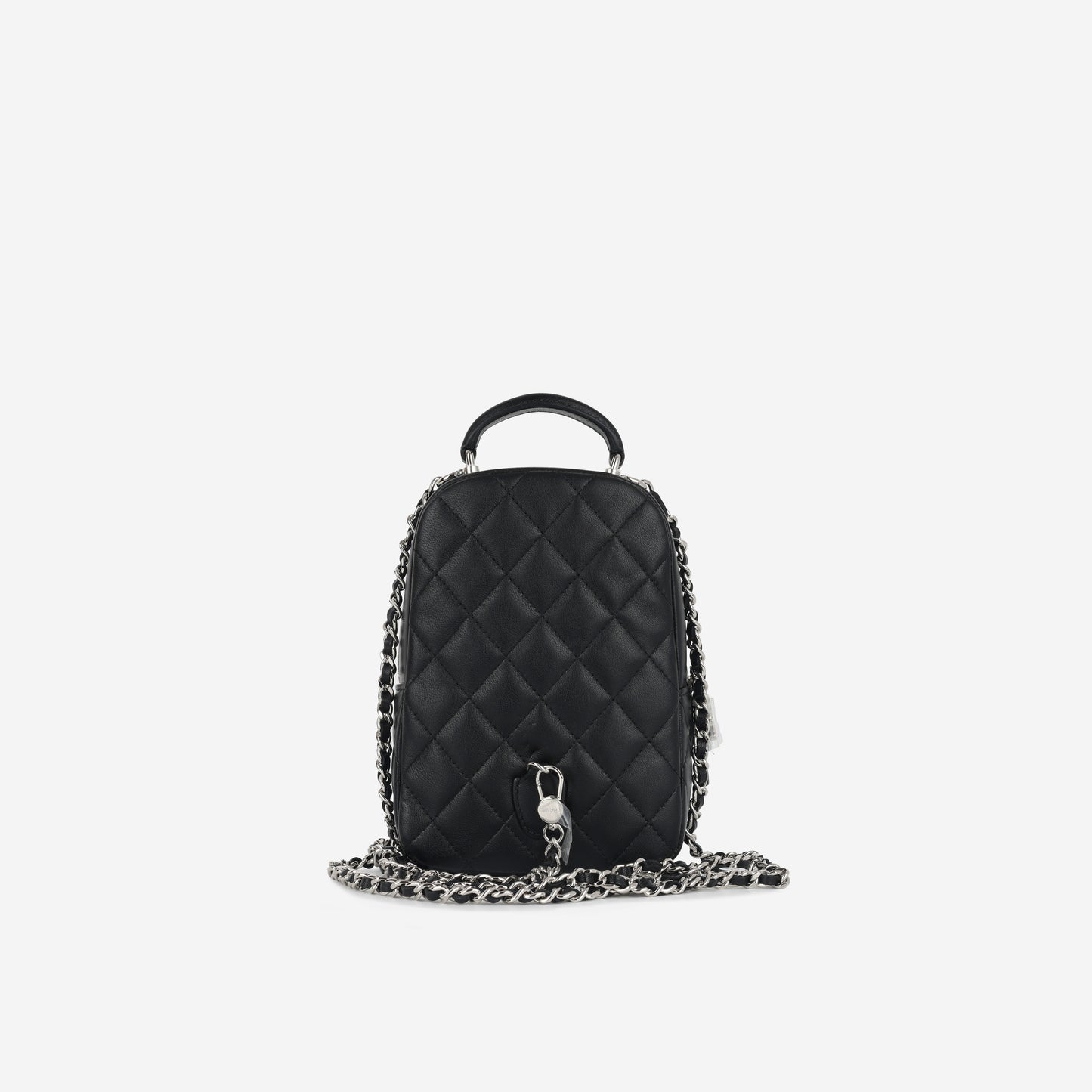 Chanel Mini CC Classic Backpack - Black Lambskin | Silver Hardware