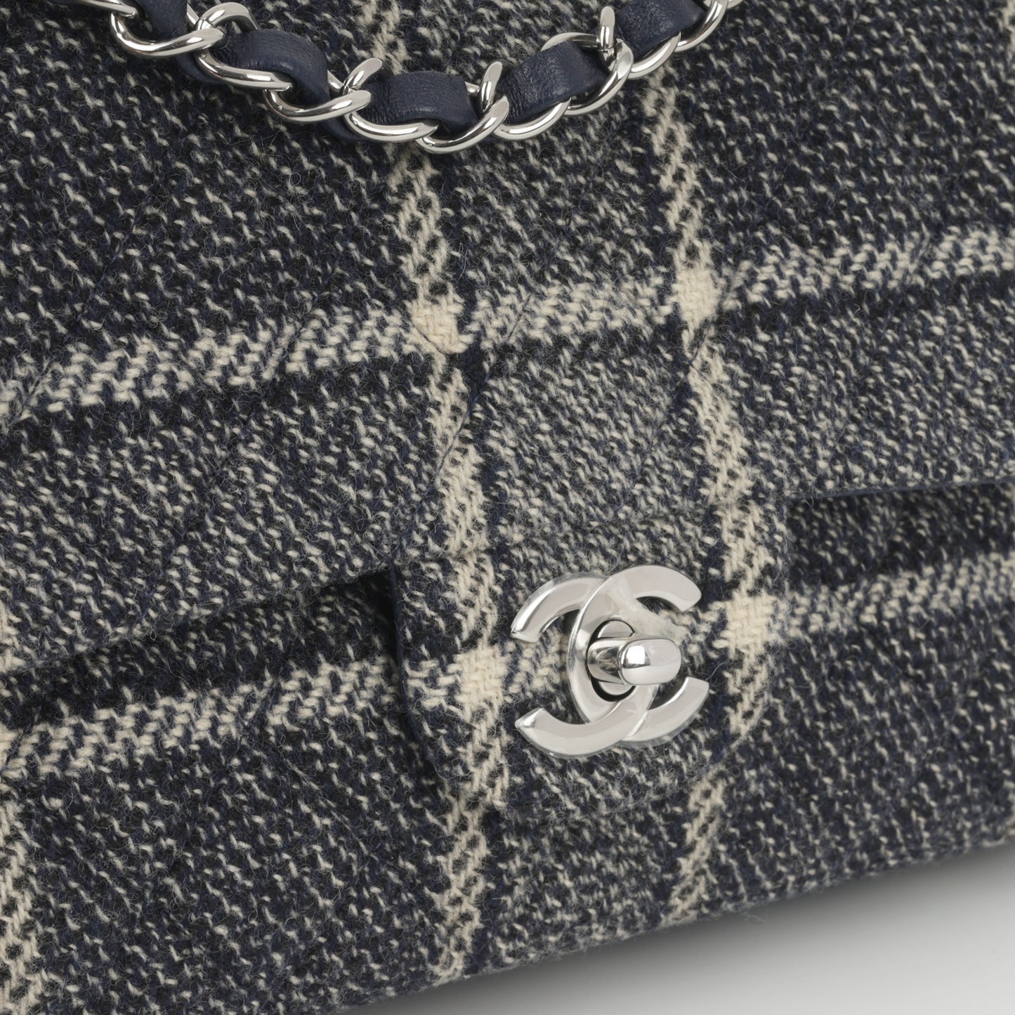Chanel Medium Classic Flap - Mixed Tartan Tweed | Silver Hardware