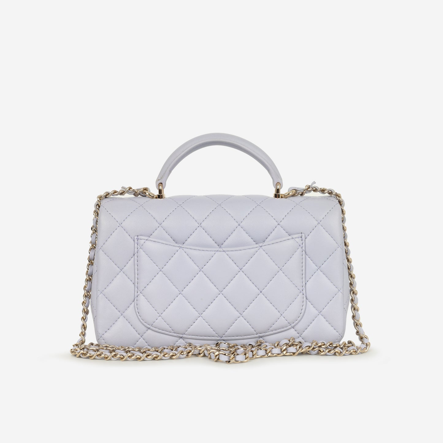 Chanel Mini Rectangular Top Handle - Lilac Lambskin | Champagne Gold Hardware