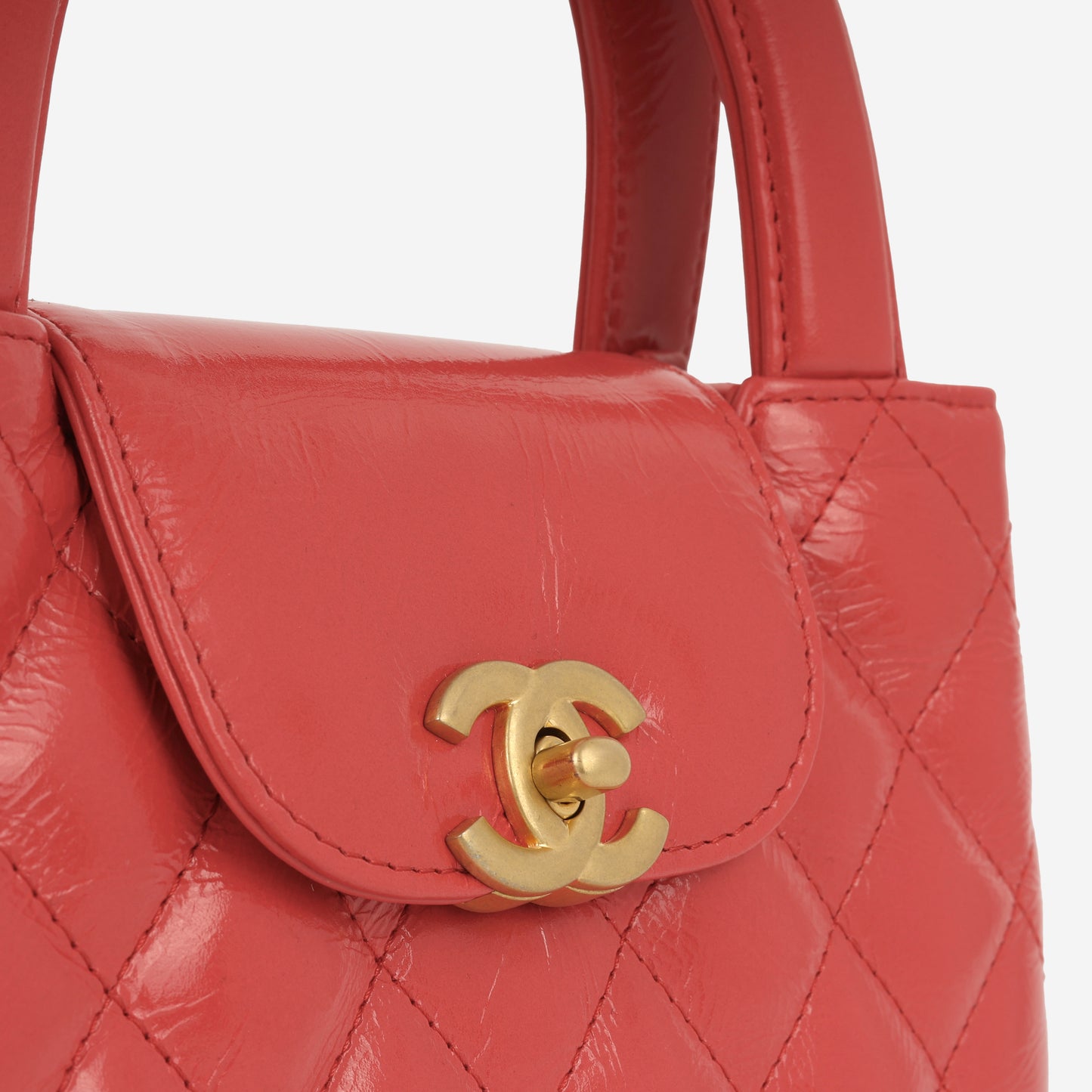 Chanel Small Kelly Re-Edition - Red Crumpled Calfskin | Gold Hardware