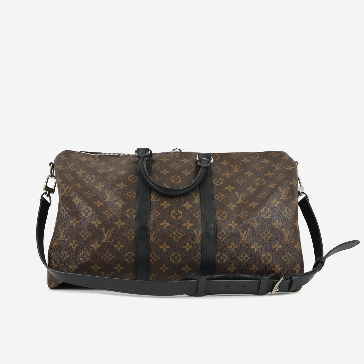 Louis Vuitton Keepall Bandoulière 45 - Monogram Macassar | Silver Hardware