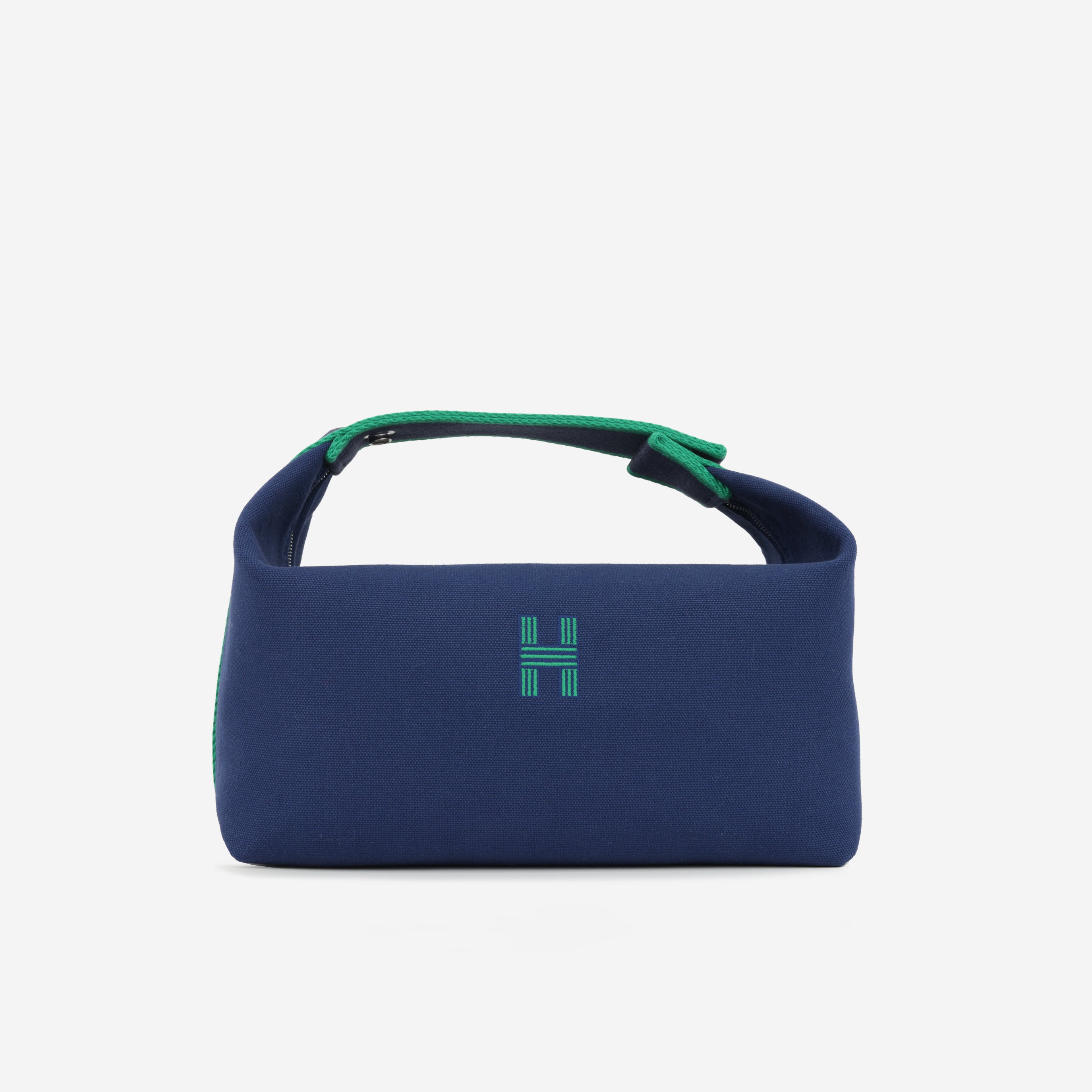 Hermès - Bride-A-Brac - Large - Bleu Marine/Vert Canvas PHW – Bagista