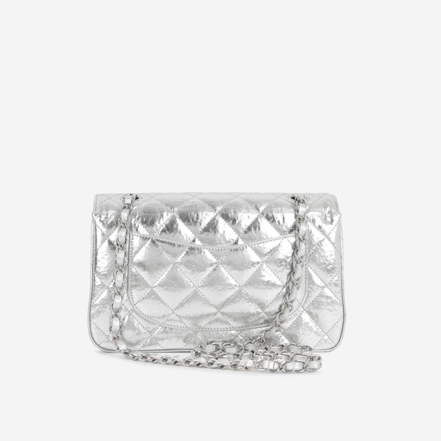 Chanel Classic Flap - Silver Hammered Metallic Calfskin