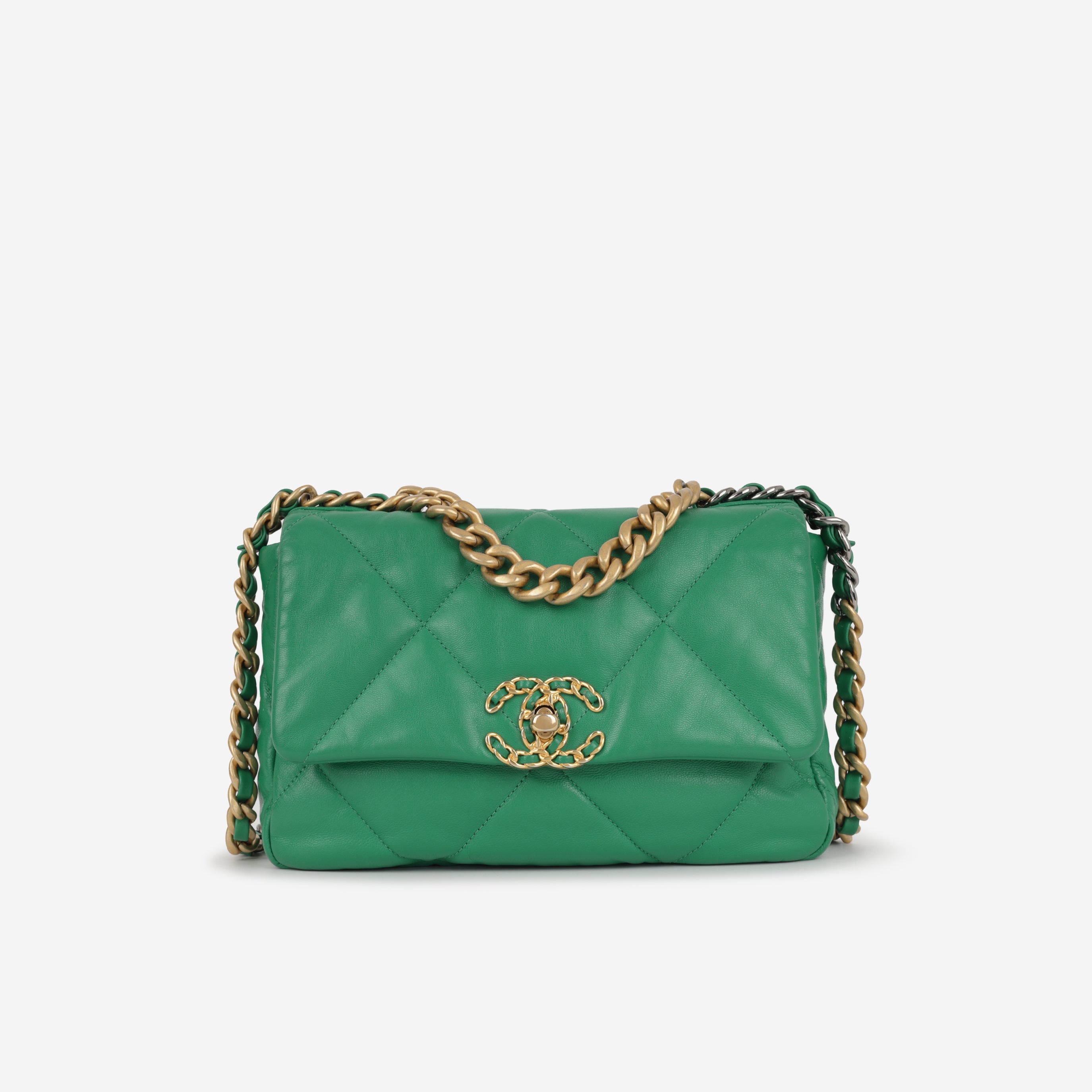 SMALL GEMELLI 24 IN DARK GREEN LAMBSKIN main image 0