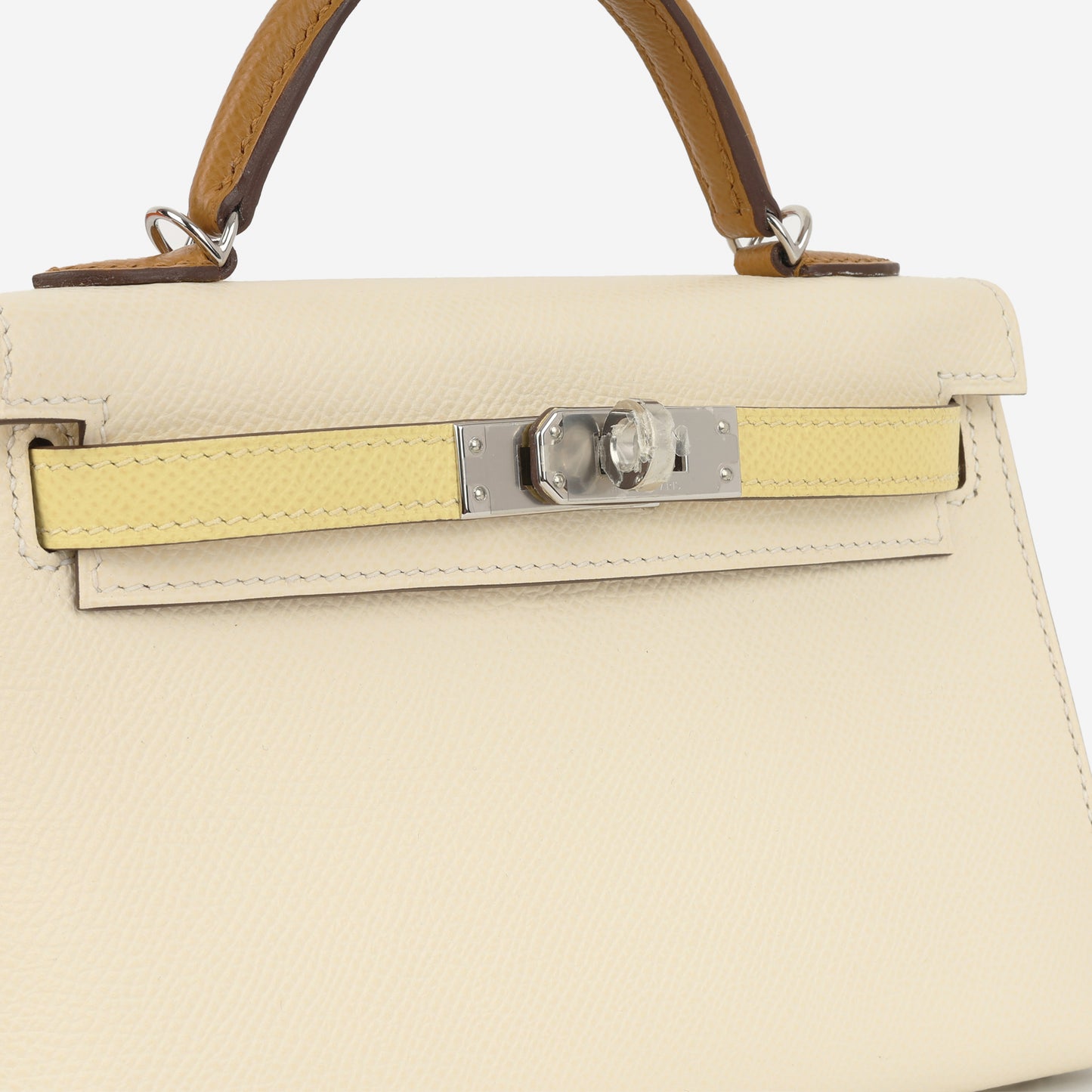 Hermès Mini Kelly - Nata / Jaune Poussin / Sesame