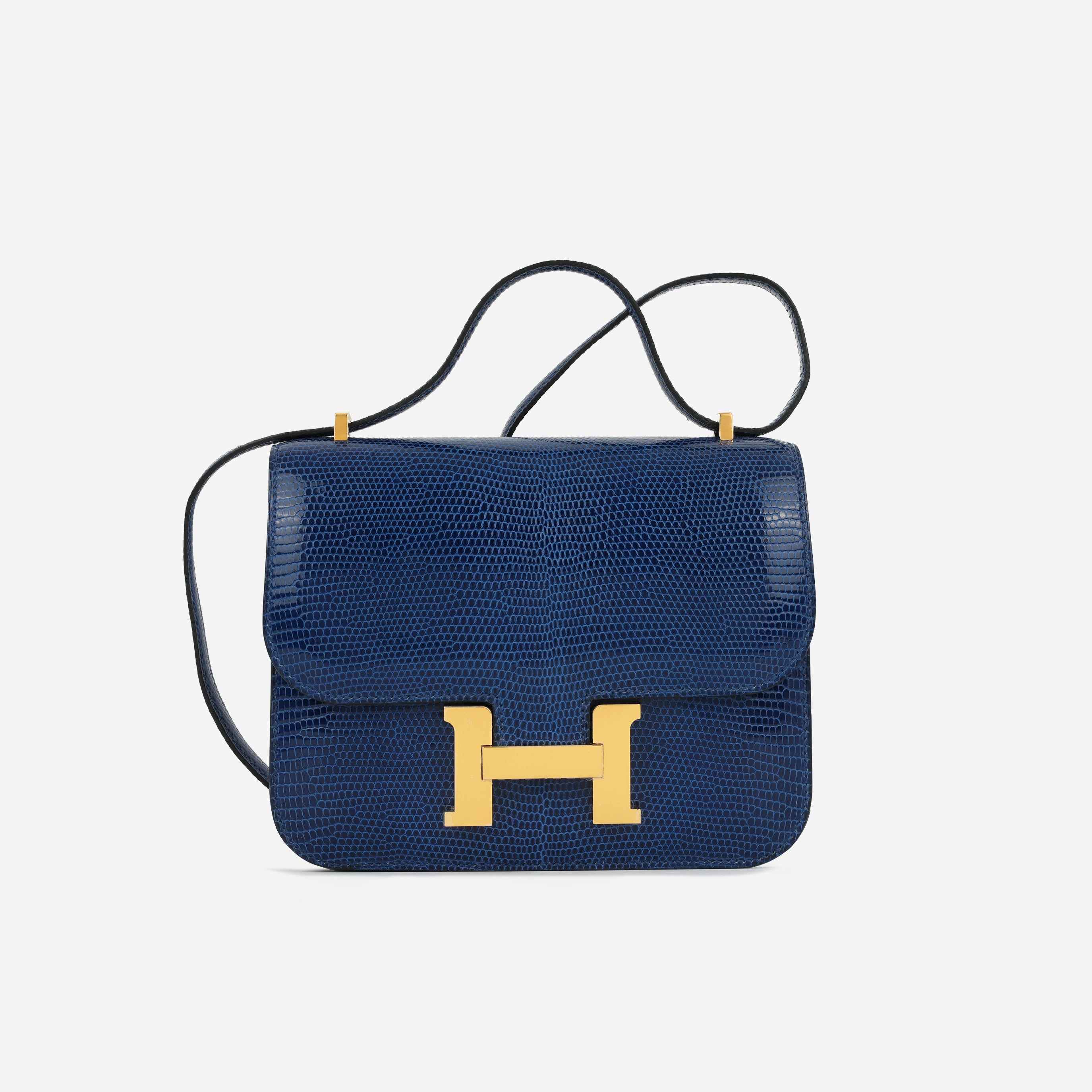 Super Rare Hermès Constance 18 – Bleu Saphire Varanus Niloticus