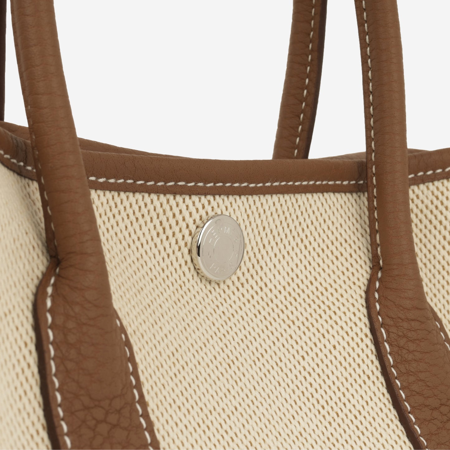 Hermès Garden Party 30 - Ecru, Desert Canvas, Gold Negonda | Palladium Hardware