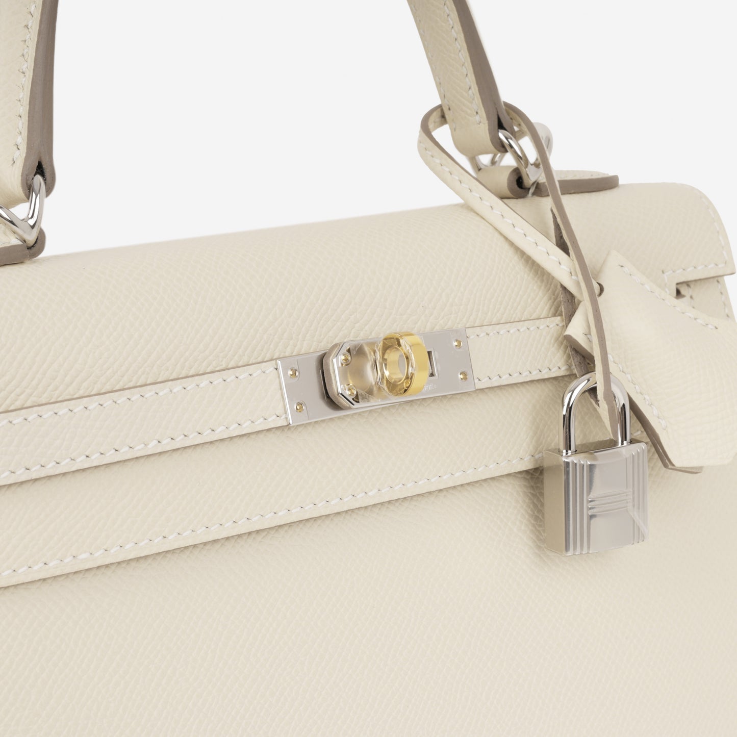 Hermès Kelly 25 - Craie Epsom | Electrum Hardware