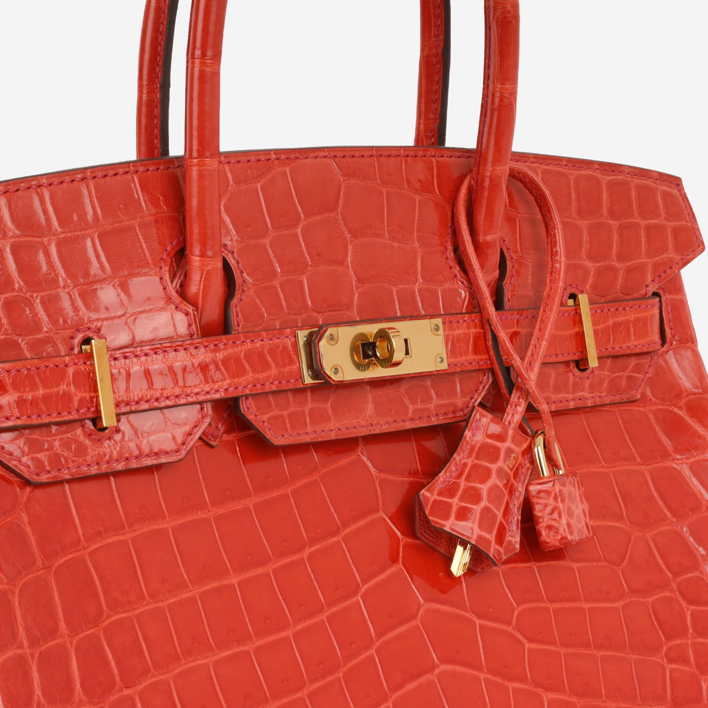 Hermès Birkin 30 - Geranium Crocodile Niloticus | Gold Hardware