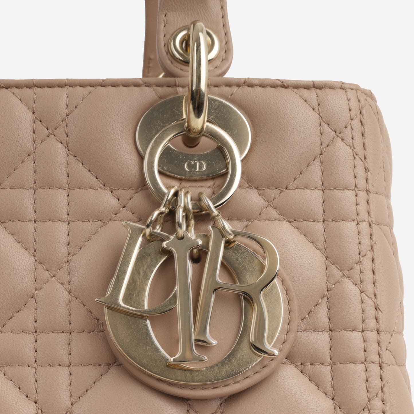 Medium Lady Dior - Blush Lambskin | Champagne Gold Hardware