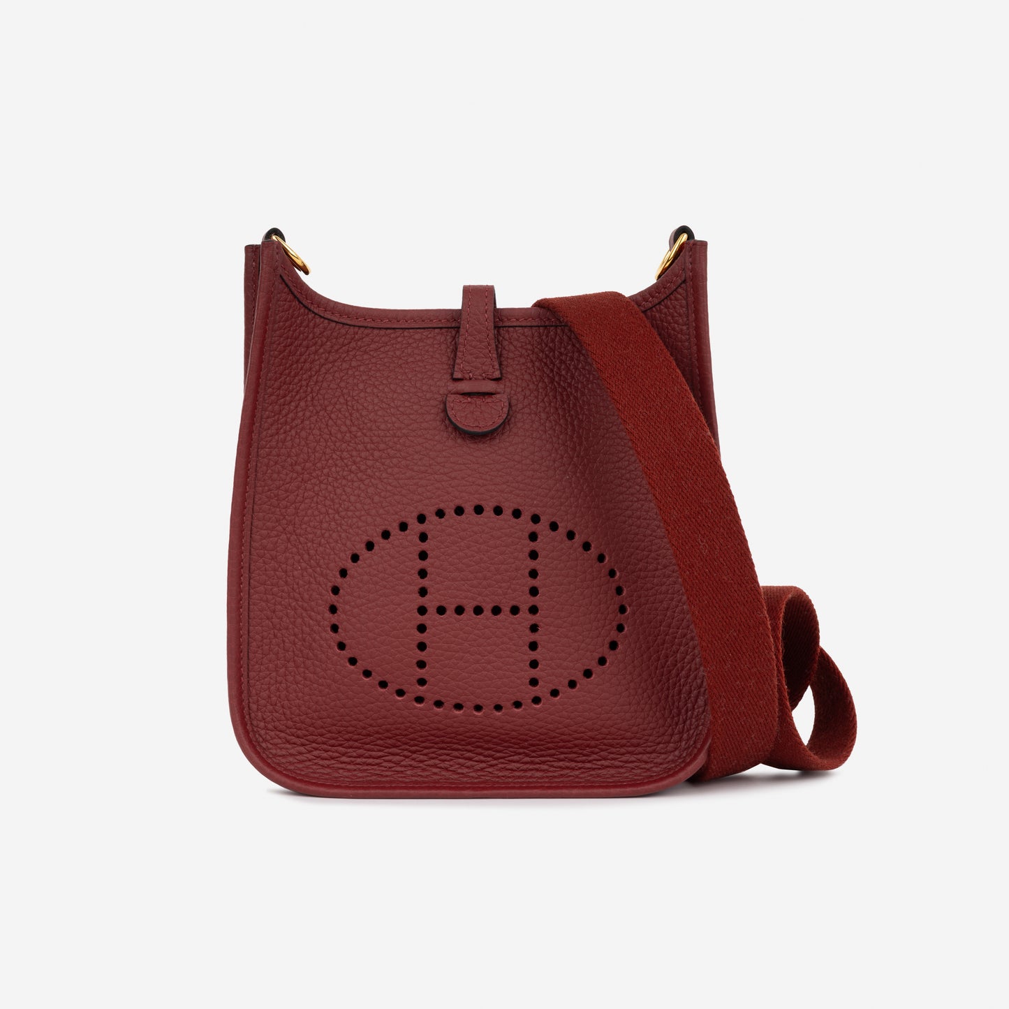 Hermès Evelyne TPM - Rouge H Clemence | Gold Hardware