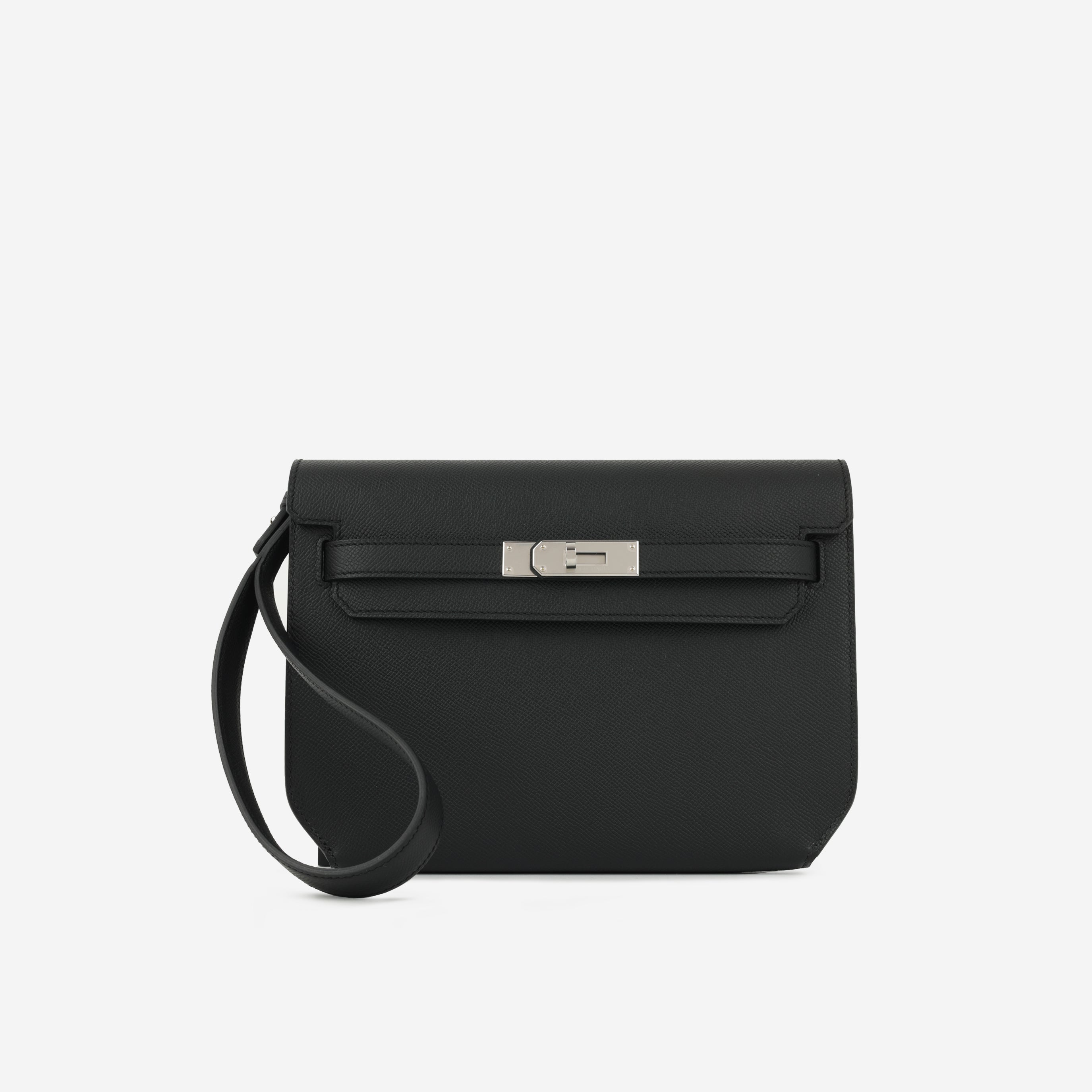 Hermès Kelly Dépêches 25 - Black Epsom / Bleu Saphir – Bagista