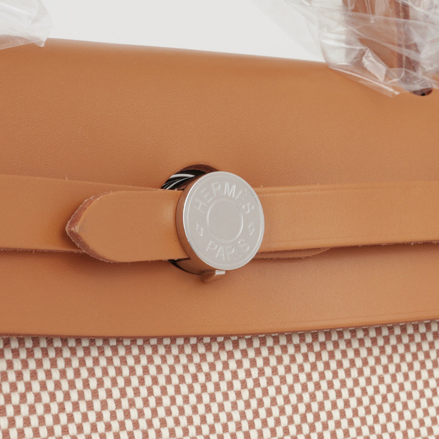 Hermès Herbag 31 - Ecru Viking Criss Toile / Naturel Sable Hunter | Palladium Hardware