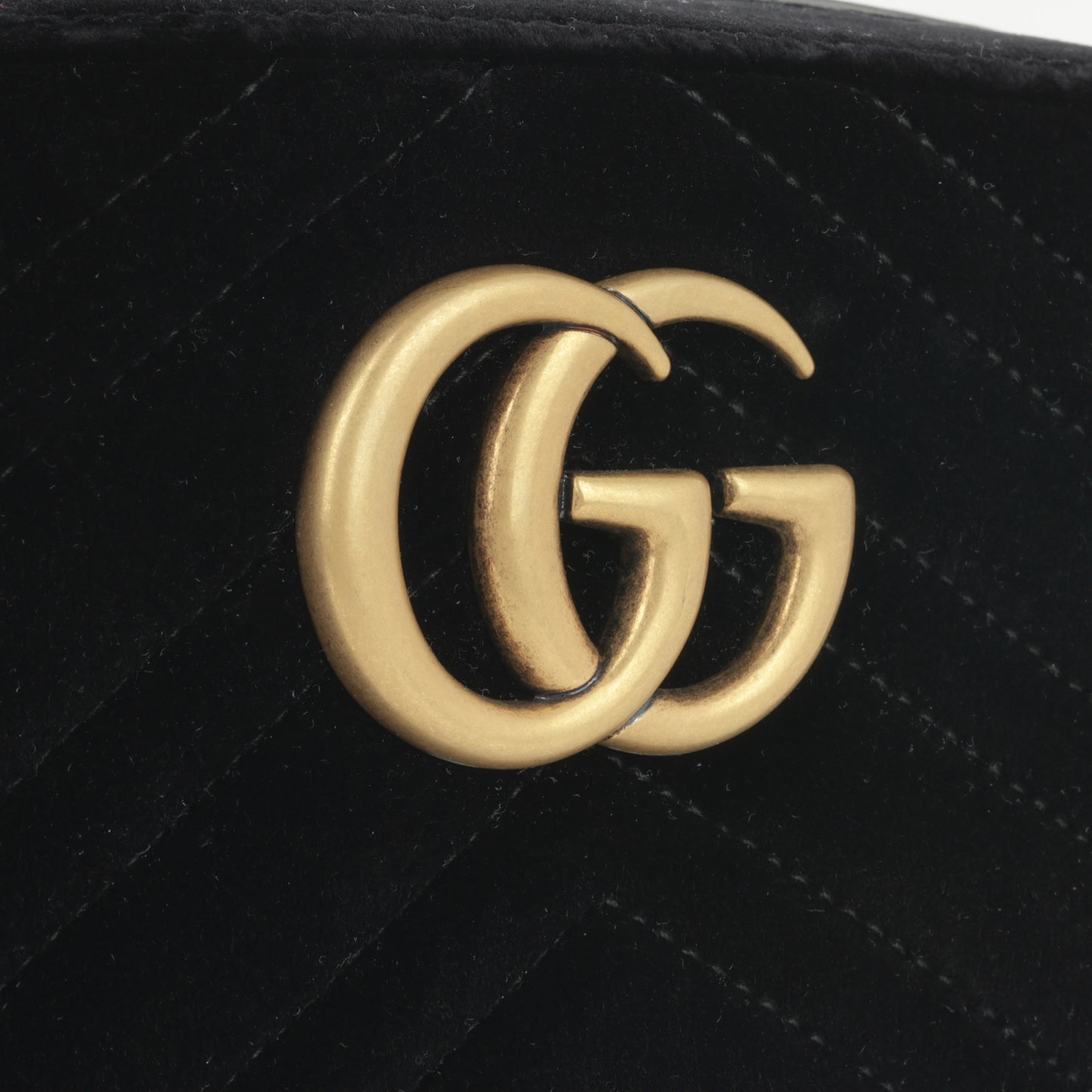 Gucci Small GG Marmont - Black Velvet | Gold Hardware