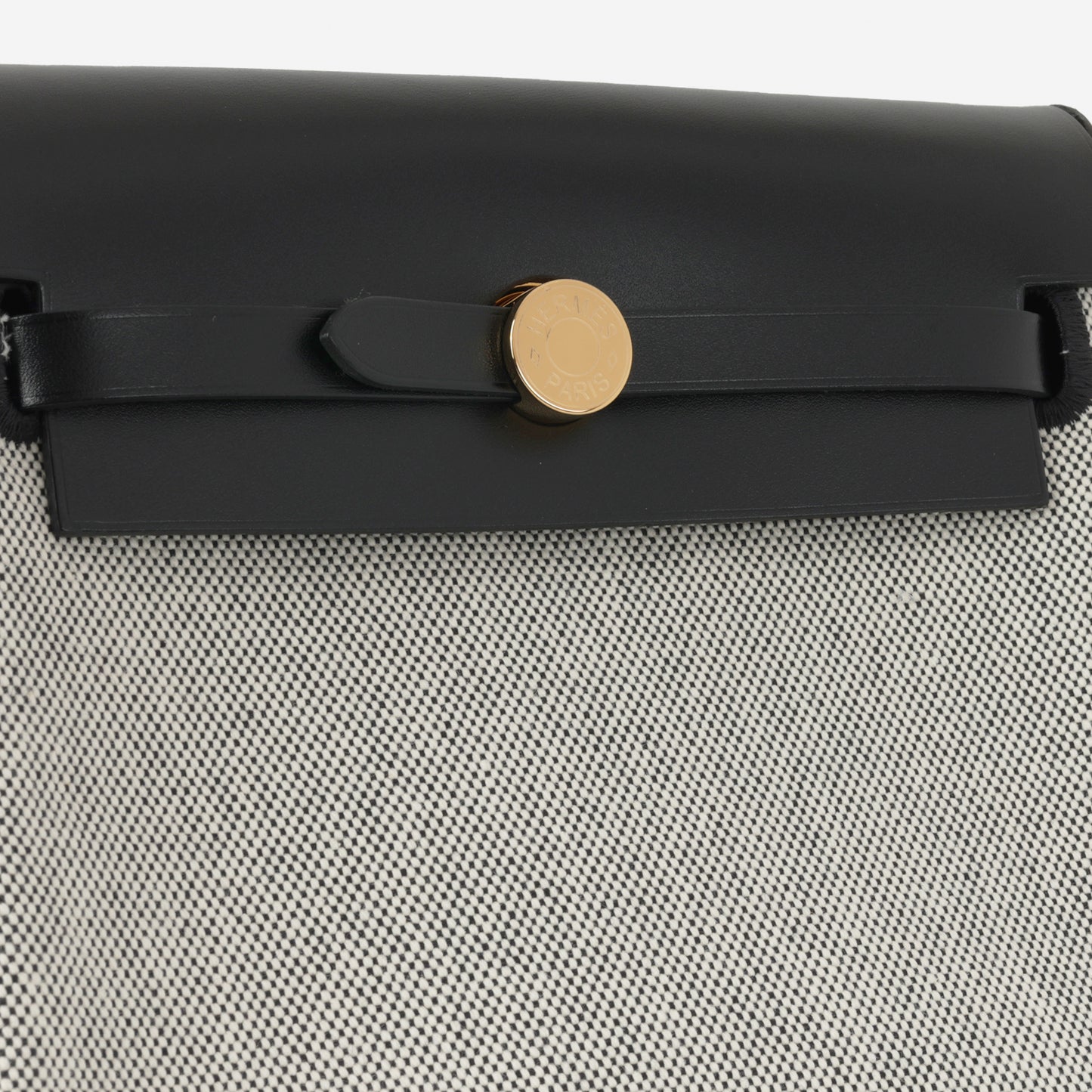 Mini Herbag 20 - Noir / Ecru Quadrille / Noir Hunter | Gold Hardware