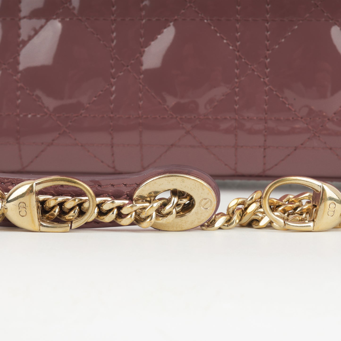 Dior Mini Lady Dior - Rose Pink Patent Cannage | Champagne Gold Hardware