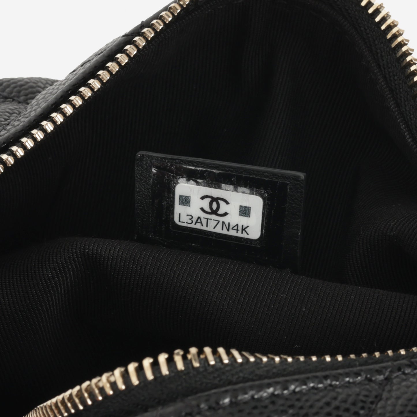 Chanel Half Moon Clutch Bag - Black Caviar | Gold Hardware