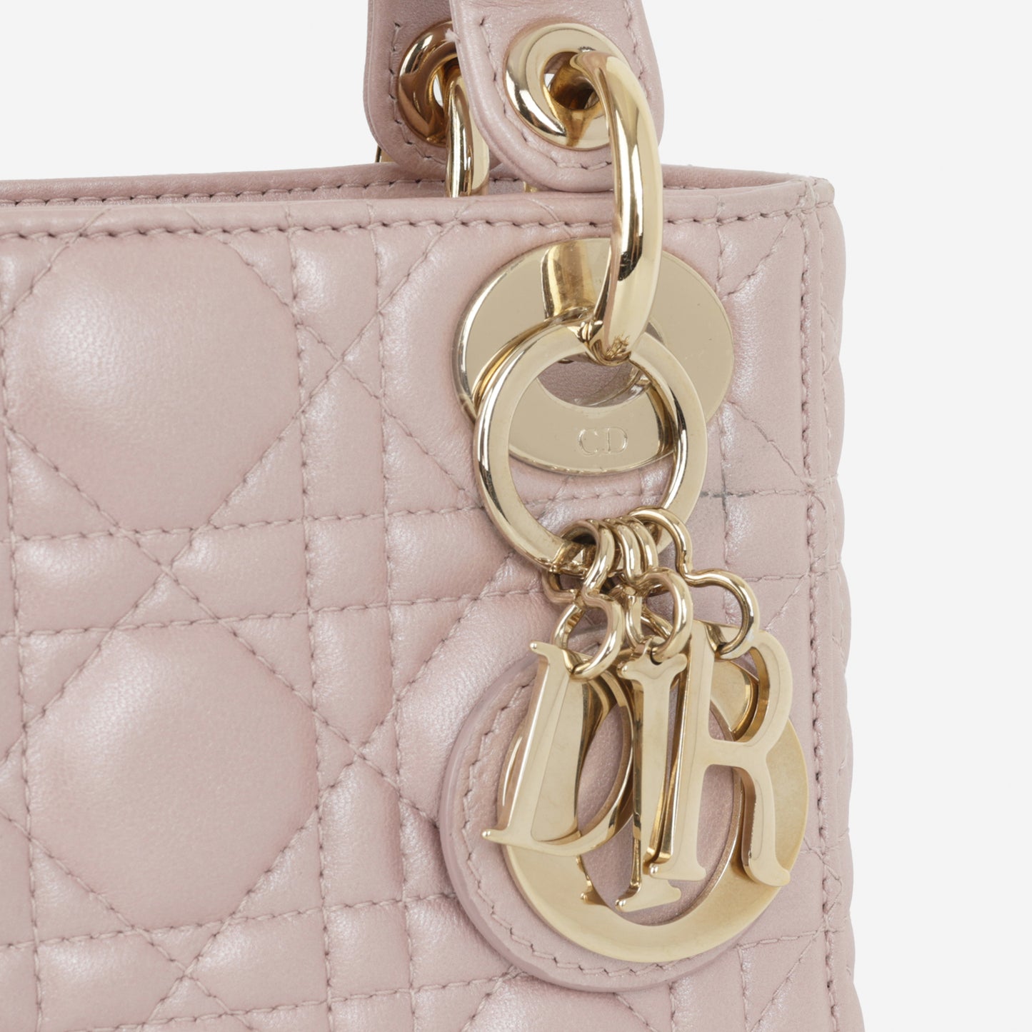 Dior Mini Lady Dior - Pearlescent Pink Lambskin | Champagne Gold Hardware