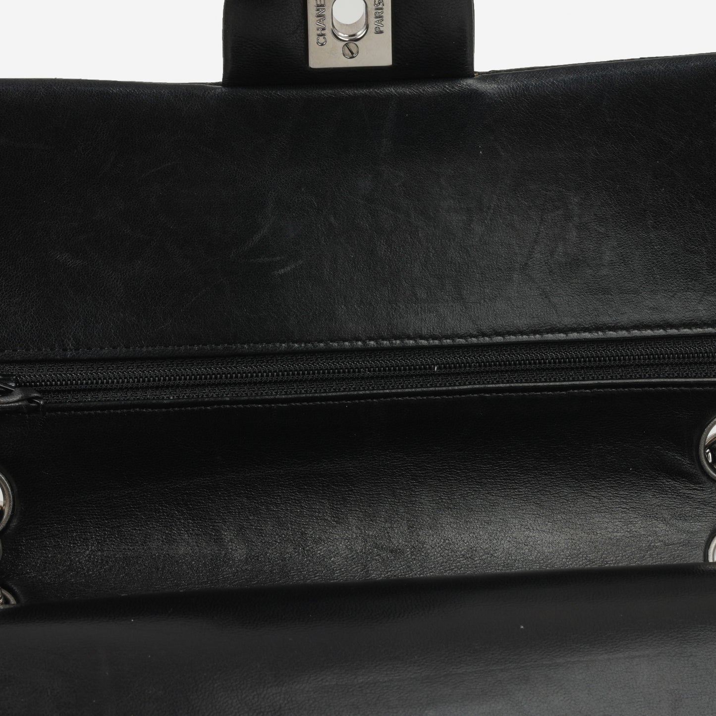 Chanel Medium Classic Flap - Black Lambskin | Silver Hardware