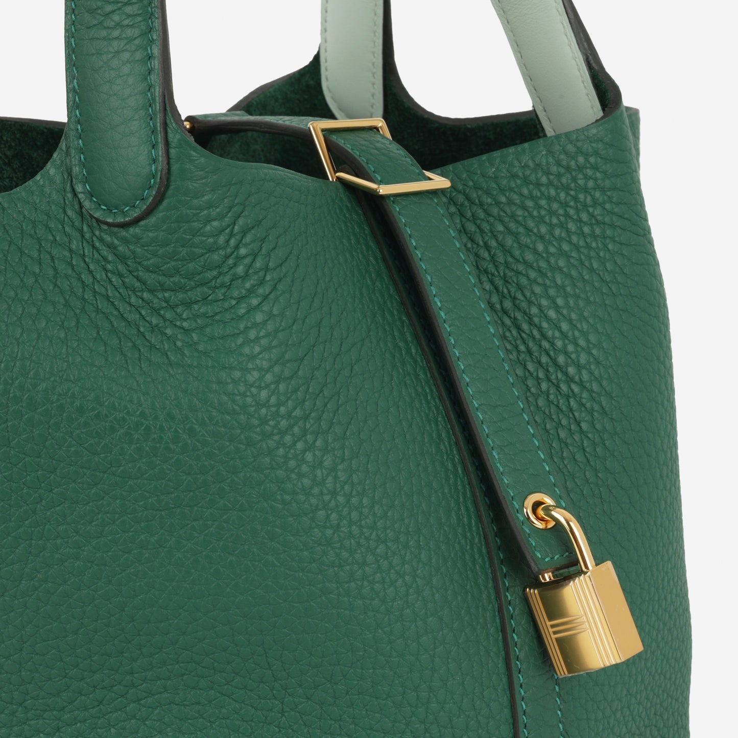 Hermès Picotin 18 Eclat - Vert Moyen / Vert Peppermint Clemence | Gold Hardware