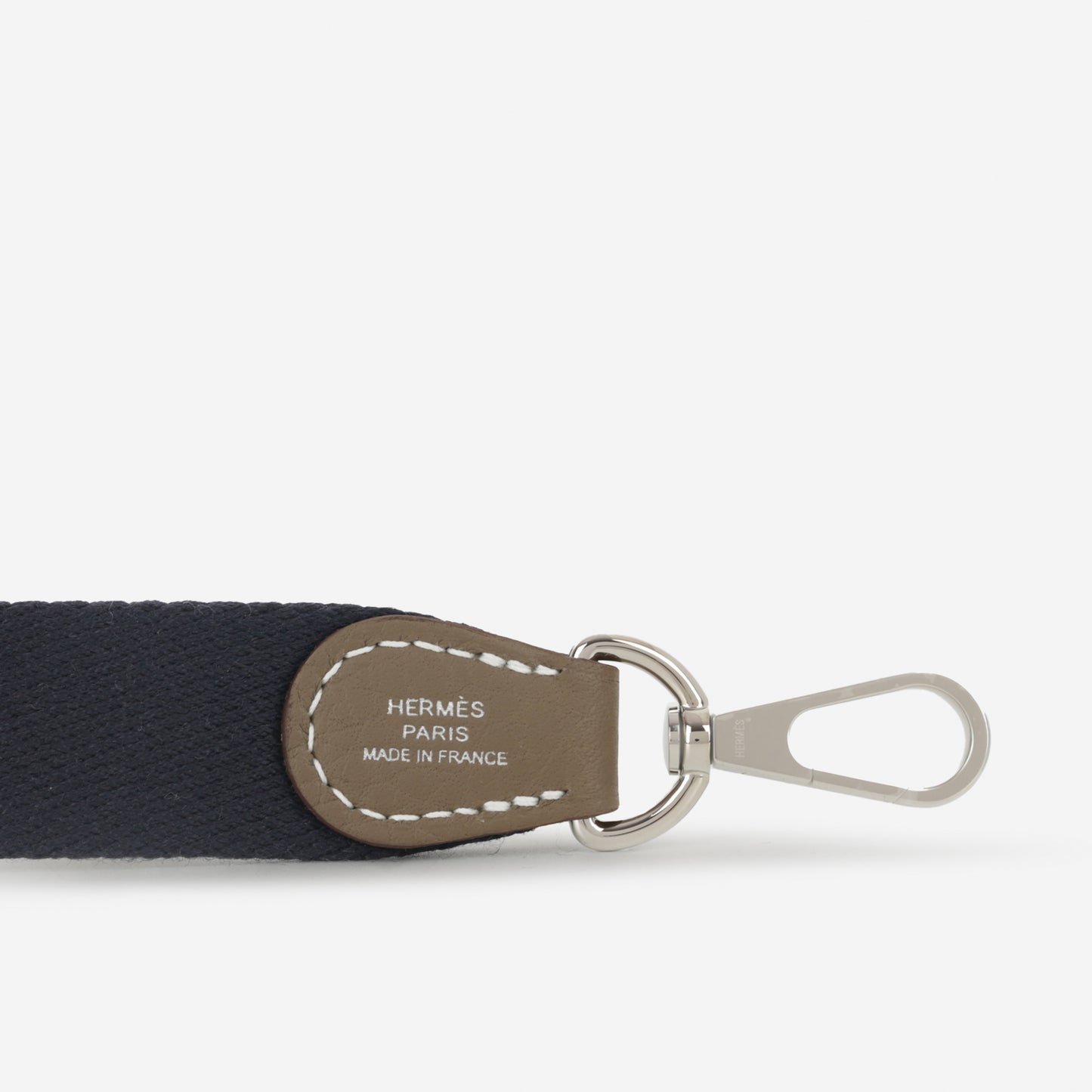 Hermès Mini Evelyne - Etoupe Clemence / Bleu Indigo Strap | Palladium Hardware
