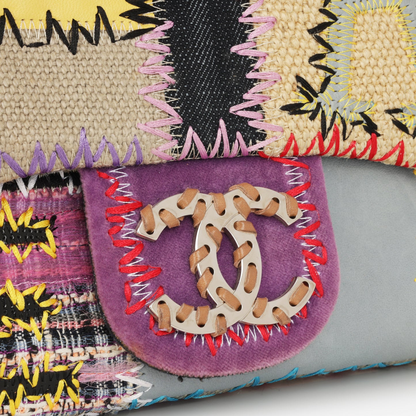 Chanel Single Flap Jumbo - Multi Patchwork | Silver Hardware
