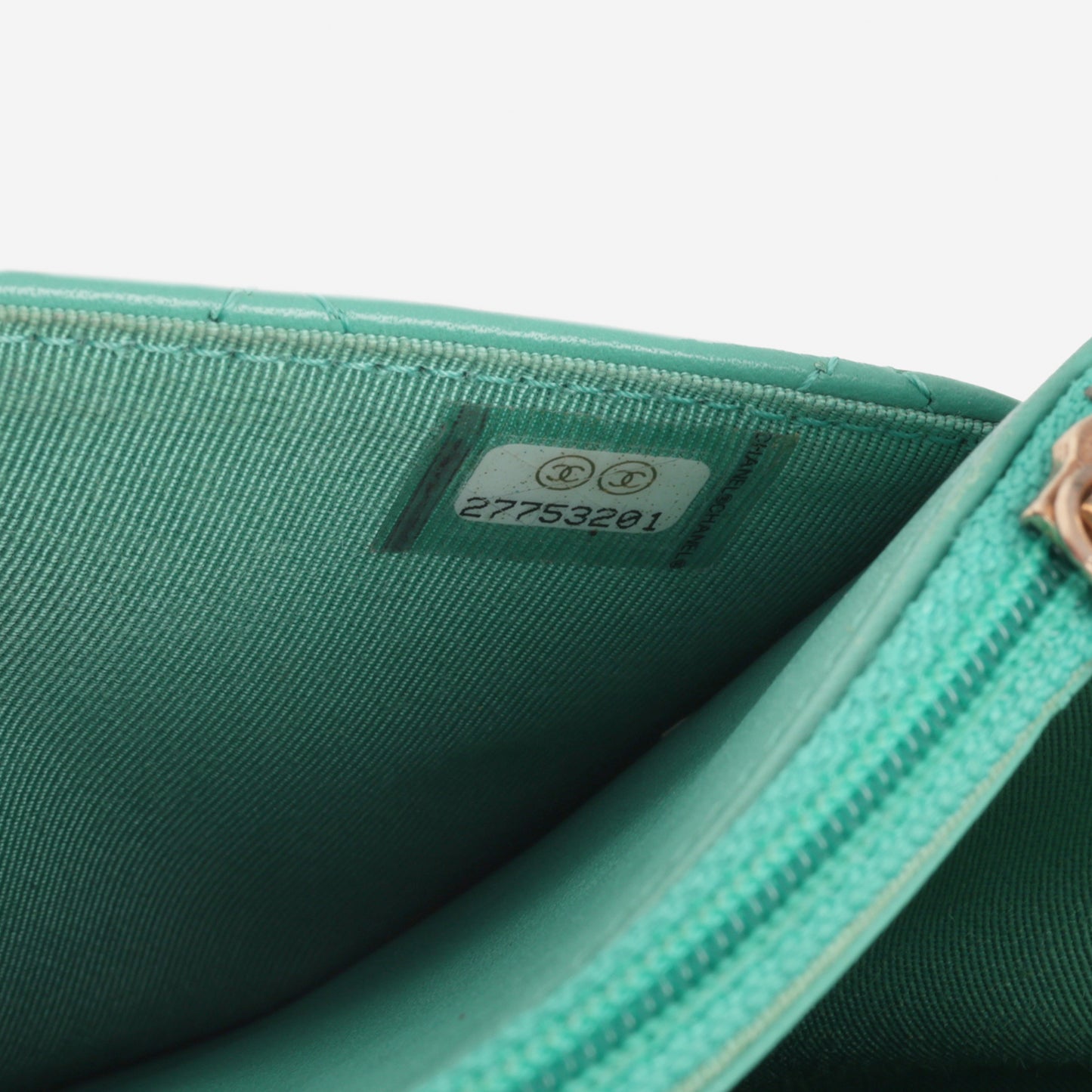 Chanel Classic Wallet on Chain - Teal Lambskin | Champagne Gold Hardware