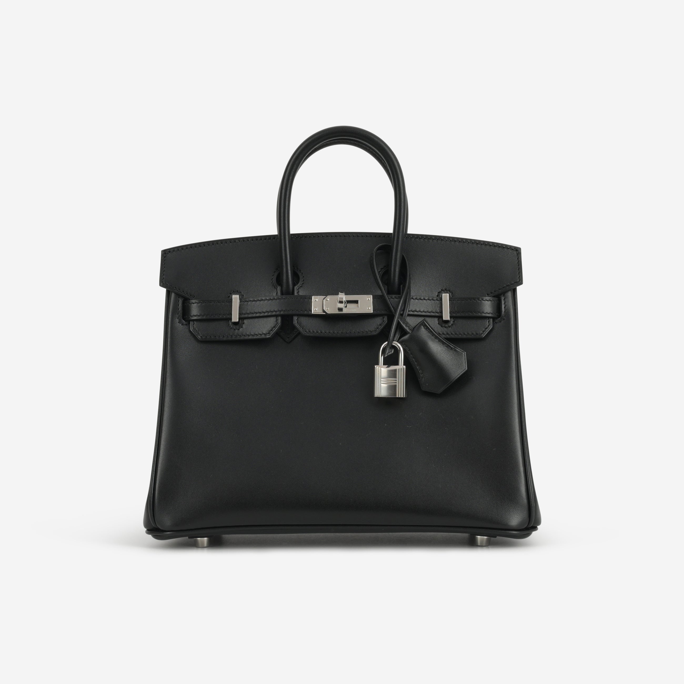 【新品・未使用】HERMES Birkin ノベルティ　ブラック ハンドバッグ Rare Hermès Birkin 25 Black Tadelakt - Palladium Hardware