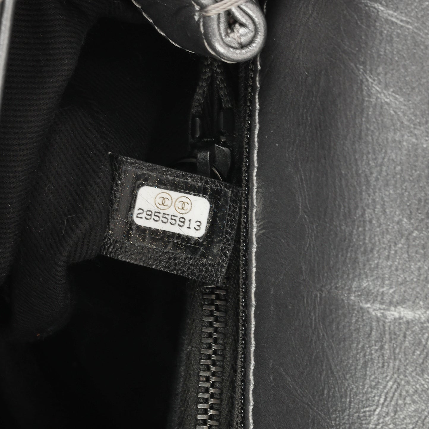 Chanel Medium Coco Handle - Silver Crumpled Calfskin | Black Hardware