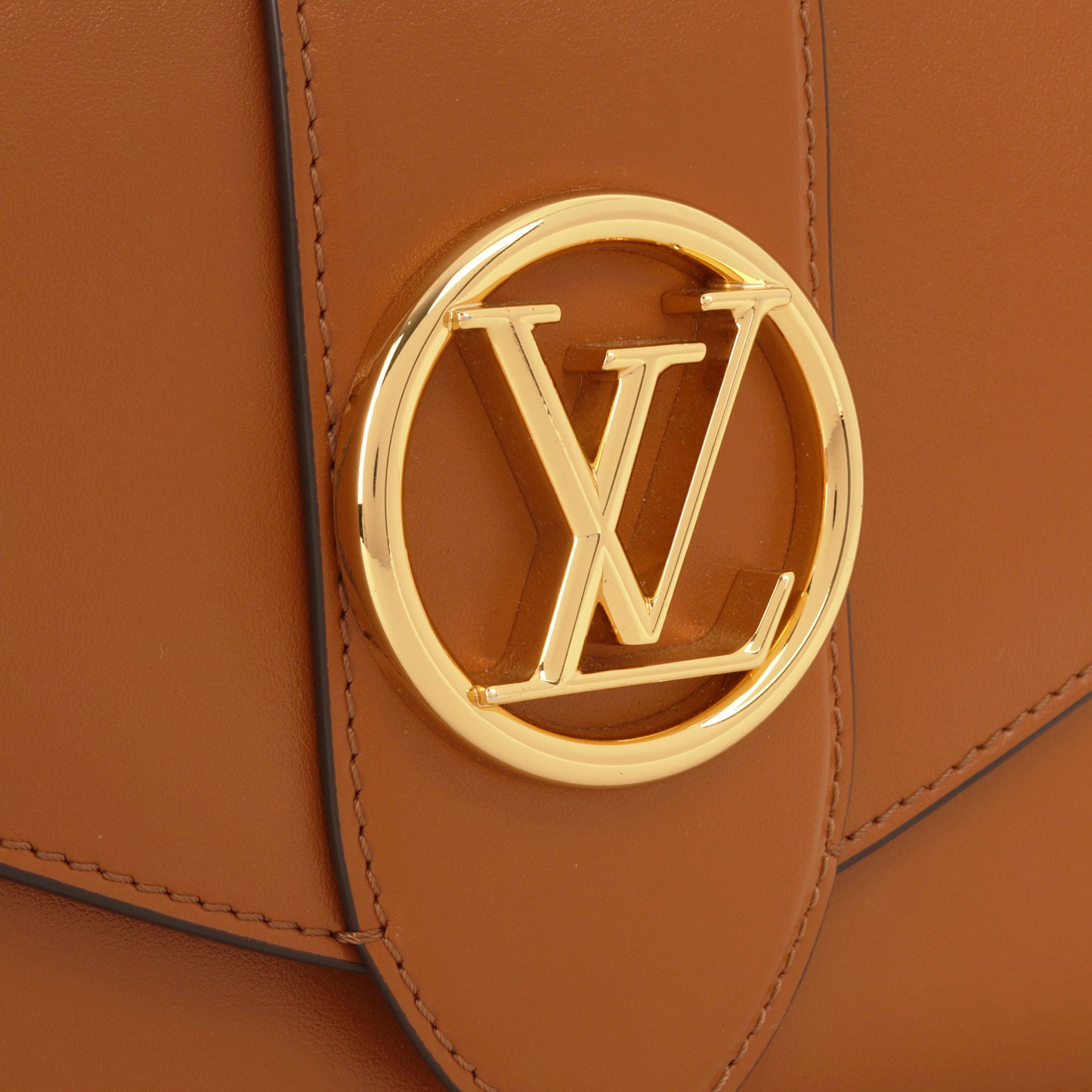 Louis Vuitton Pont 9 Shoulder Bag - Caramel Box Calf | Gold Hardware