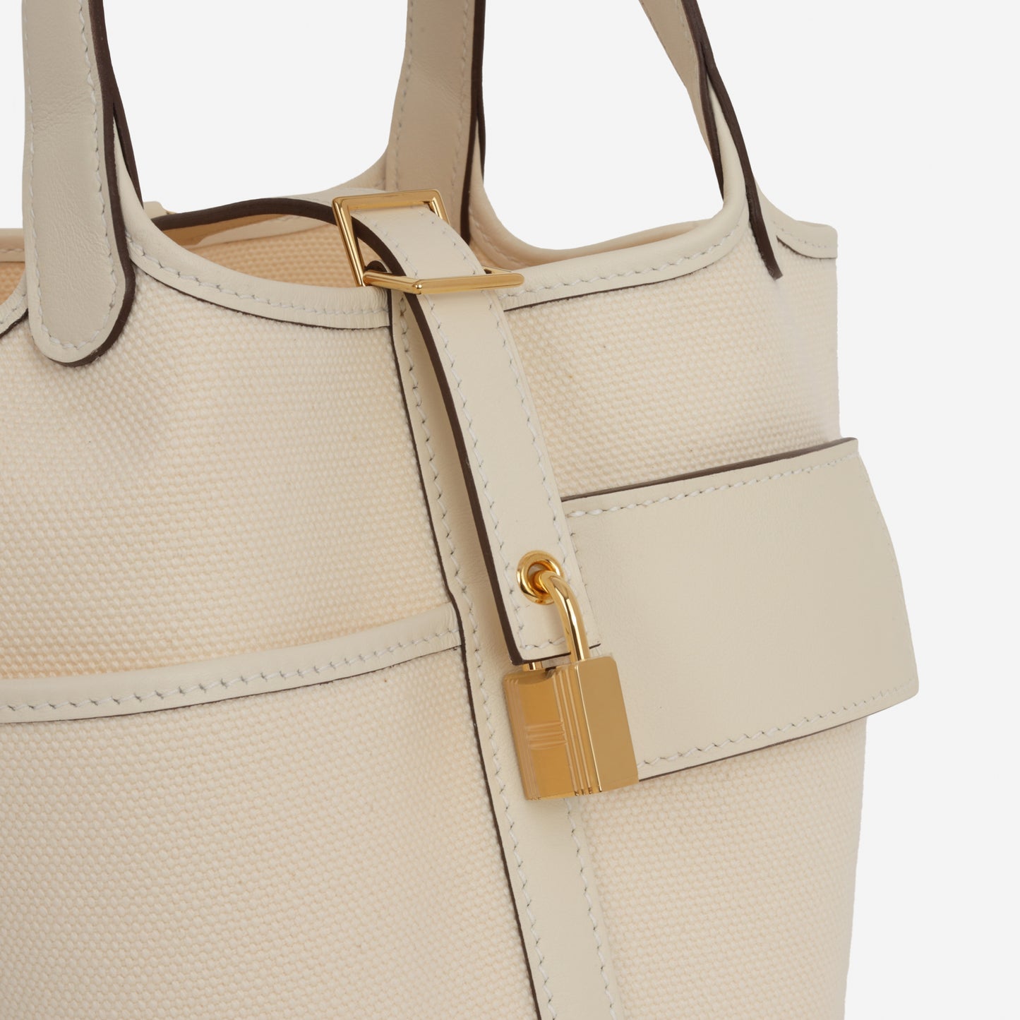 Hermès Picotin 18 Cargo - Ecru Canvas / Nata Swift | Gold Hardware