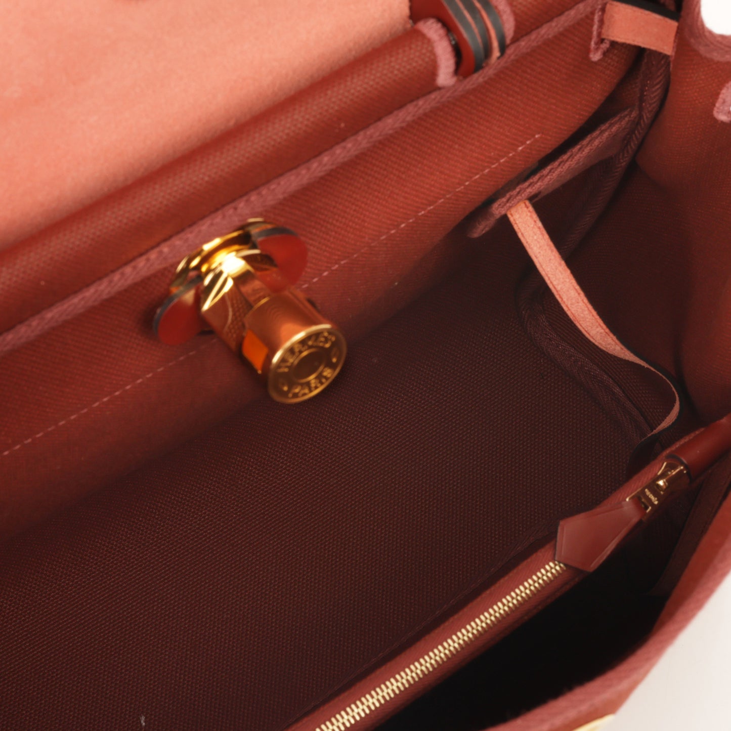 Hermès Herbag 31 - Rouge H Canvas / Hunter | Gold Hardware