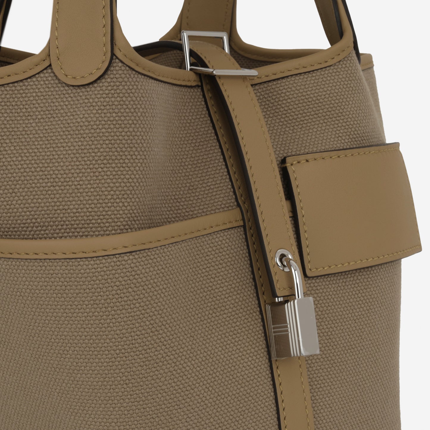 Hermès Picotin 18 Cargo - Beige Marfa Canvas / Poussiere Swift | Palladium Hardware