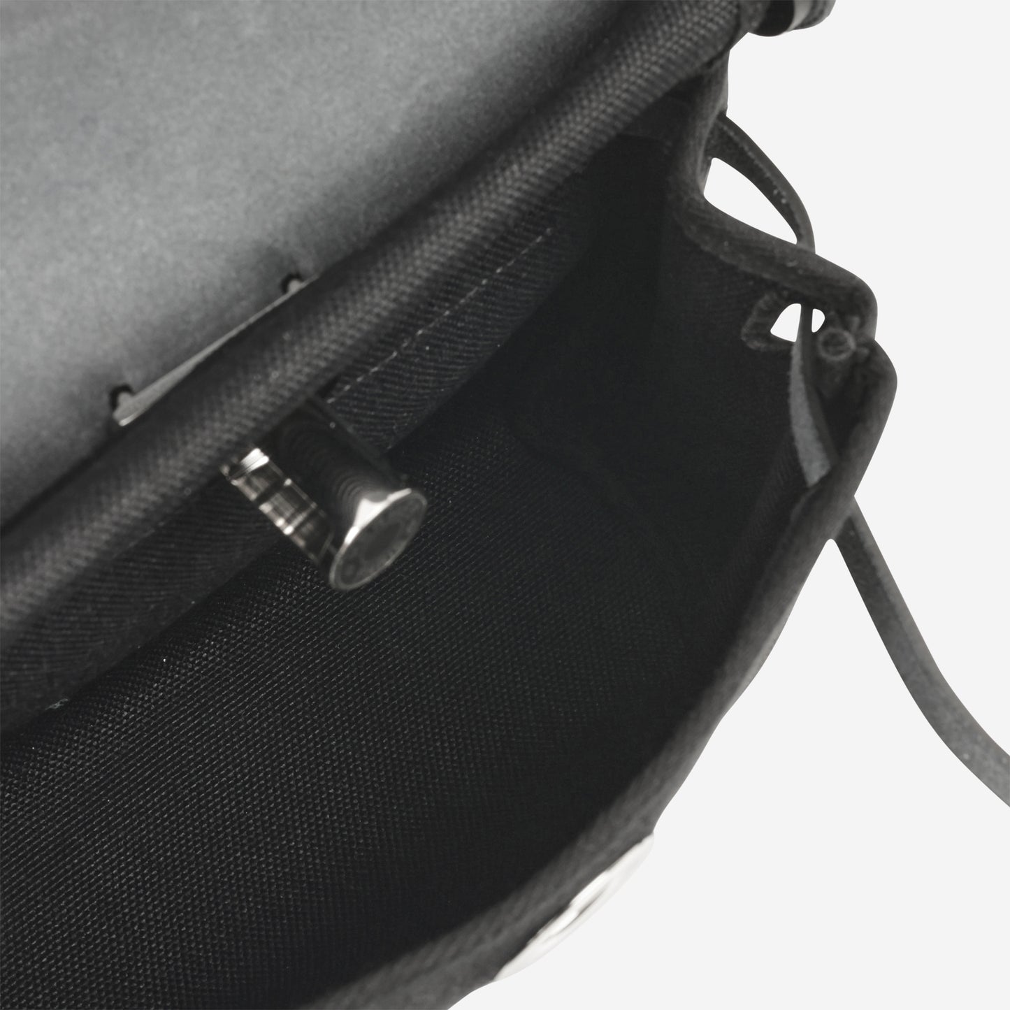 Hermès Mini Herbag 20 - Black Toile / Hunter | Palladium Hardware