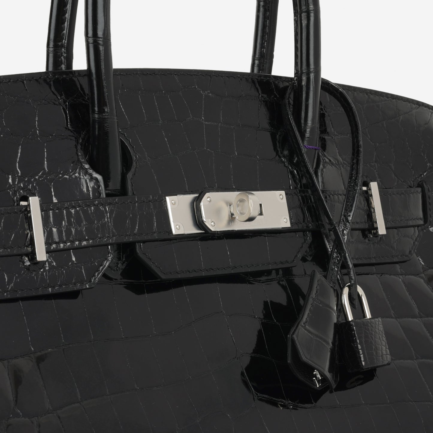 Hermès Birkin 30 - Black Crocodile Niloticus | Palladium Hardware - Bagista