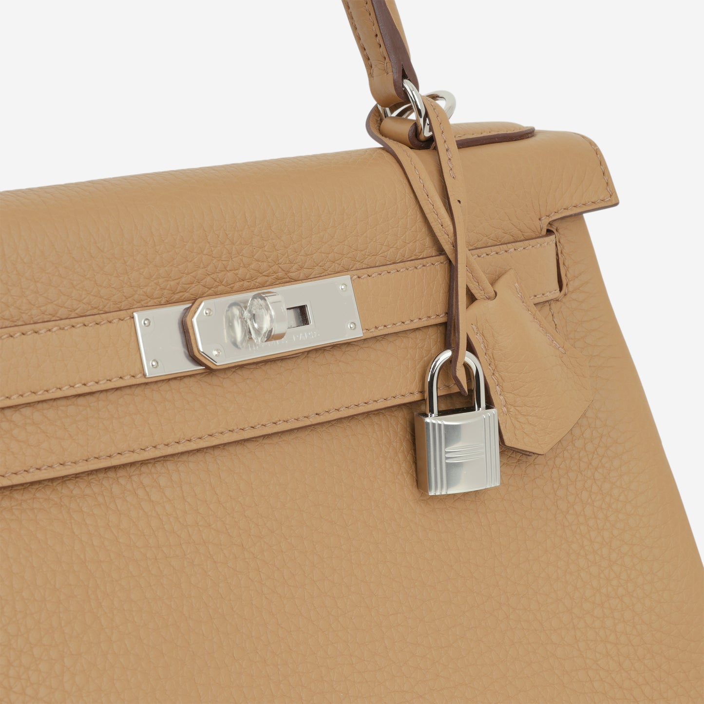 Hermès Kelly 28 - Biscuit Clemence | Palladium Hardware