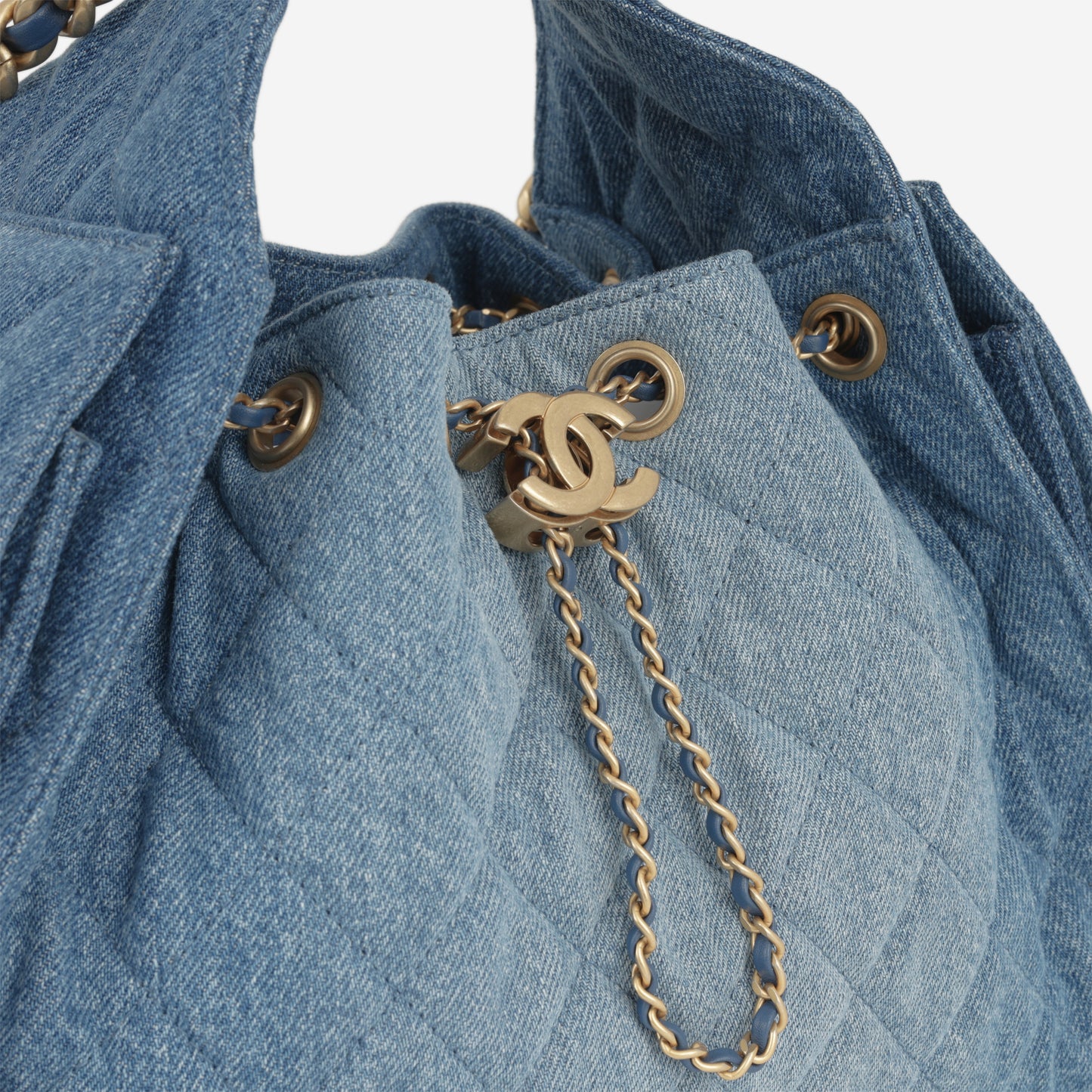 Chanel Small 25 Hobo - Blue Denim | Gold Hardware - Bagista