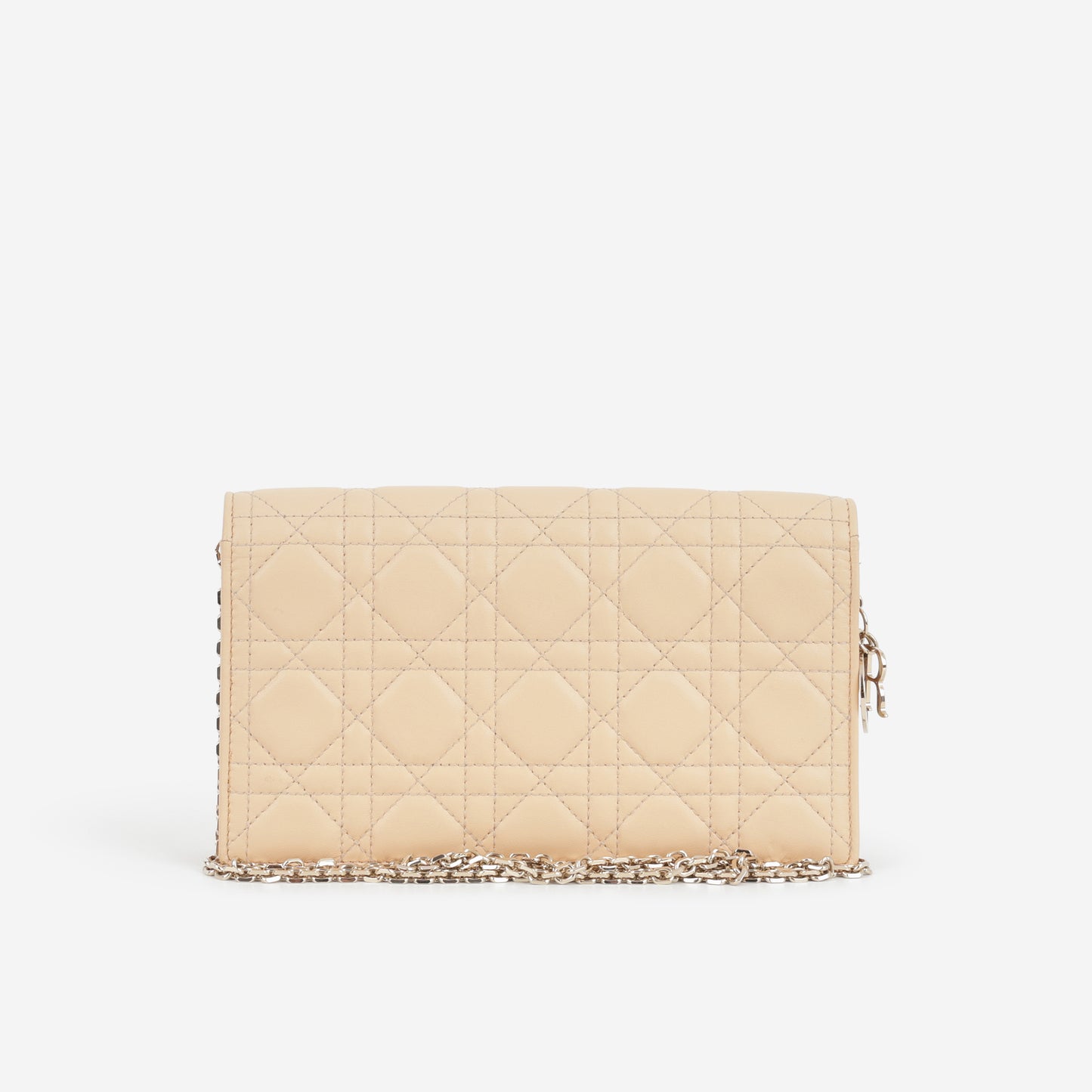 Lady Dior Pouch - Nude Cannage | Champagne Gold Hardware
