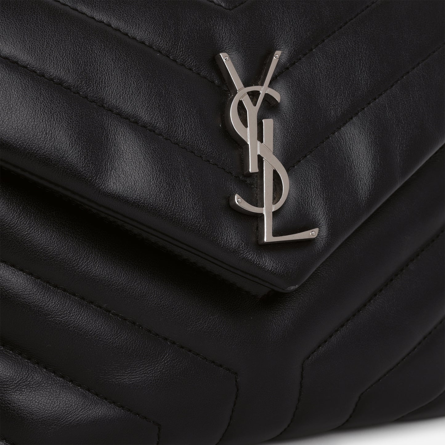 Saint Laurent Small Loulou - Black Calfskin | Silver Hardware