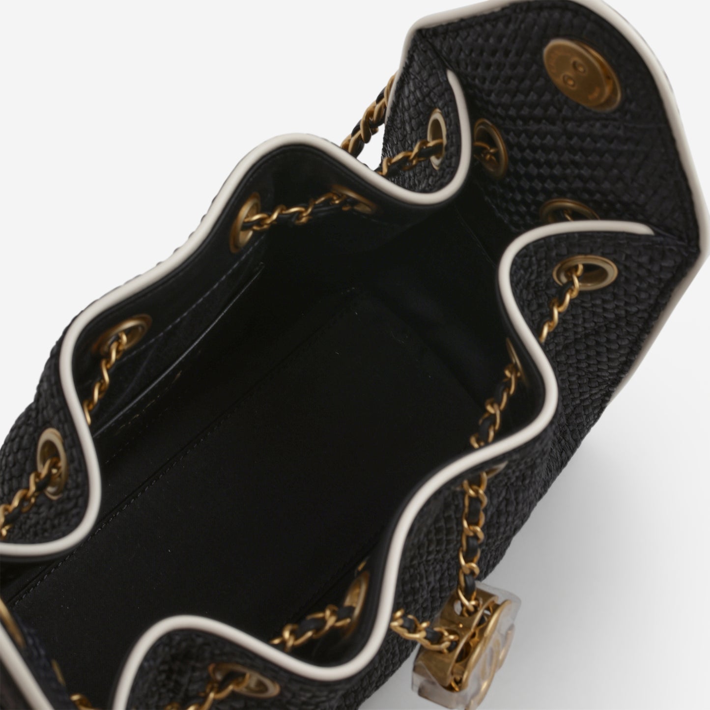 Chanel Mini 25 Hobo - Black Raffia | Gold Hardware