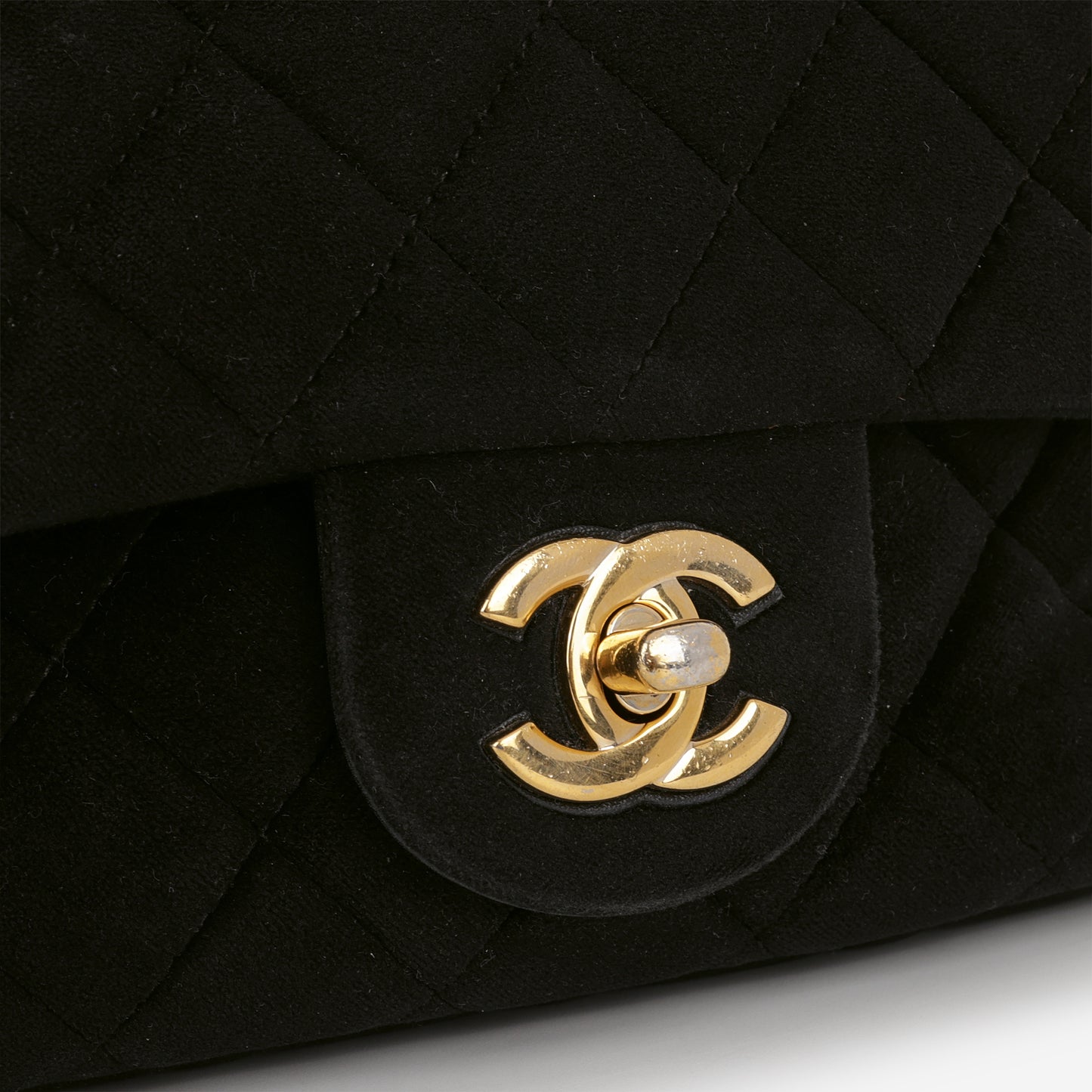 Chanel Mini Flap Square Pearl Crush - Black Velvet | Gold Hardware