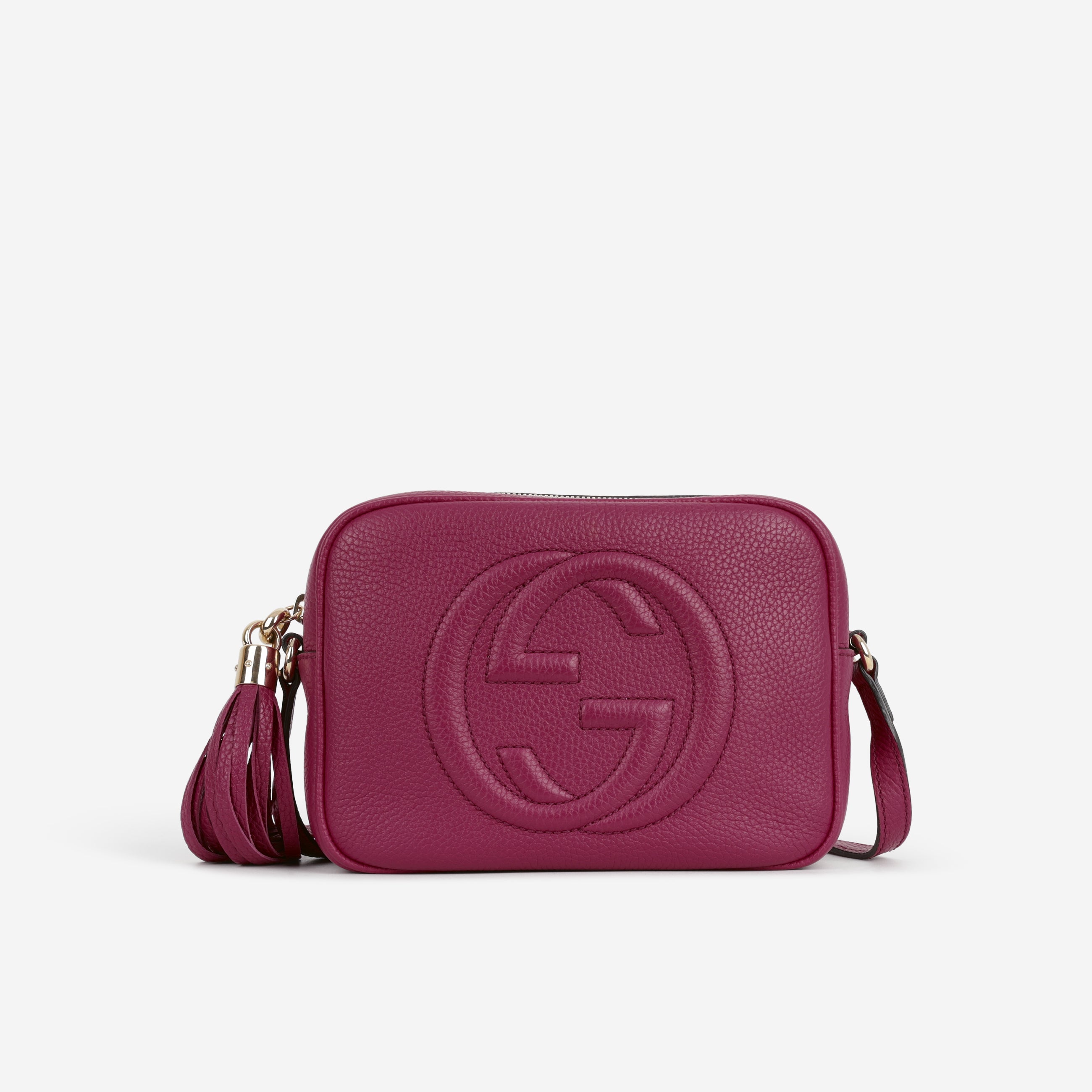 超レアカラー！GUCCI ディスコバッグ ピンクパープル Gucci Soho Disco Bag in Purple / Fuchsia - Purse Utopia