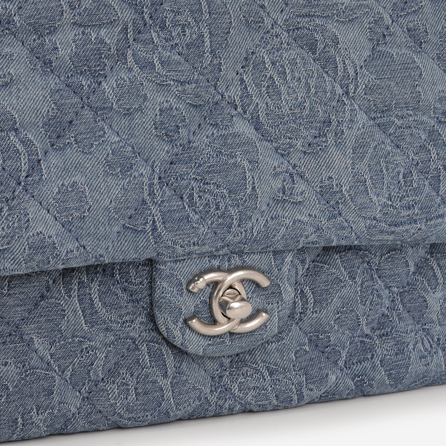 Chanel Camellia Sweetheart Crush - Blue Denim | Silver Hardware