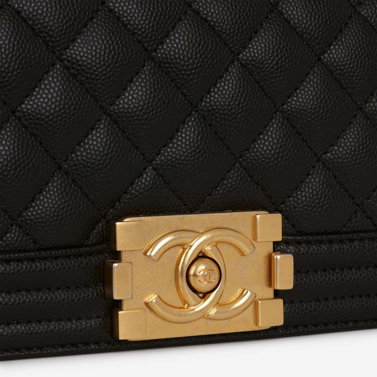 Chanel Small Boy Bag - Black Caviar | Gold Hardware