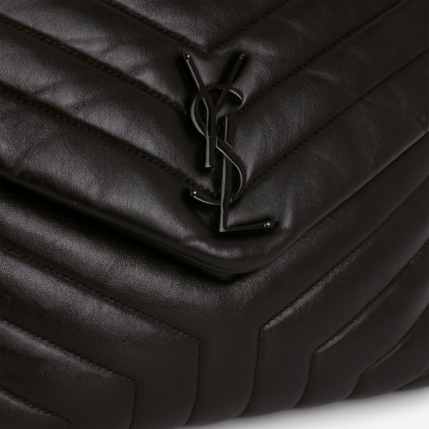 Saint Laurent Medium Loulou - Black Monochrome Calfskin